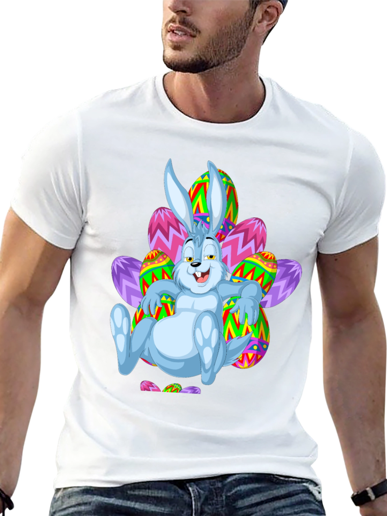 Easter Bunny & Eggs Graphic Tee