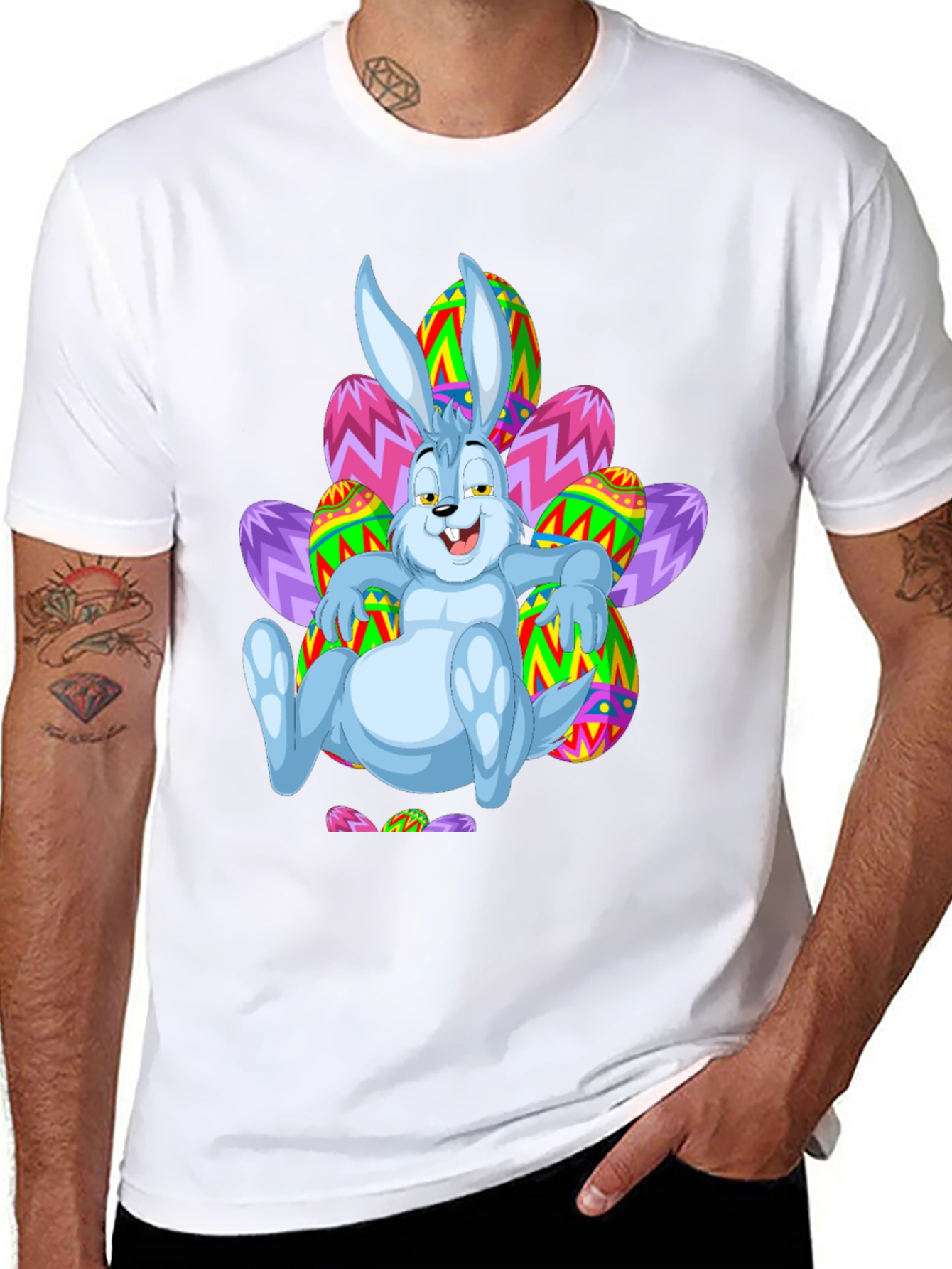 Easter Bunny & Eggs Graphic Tee