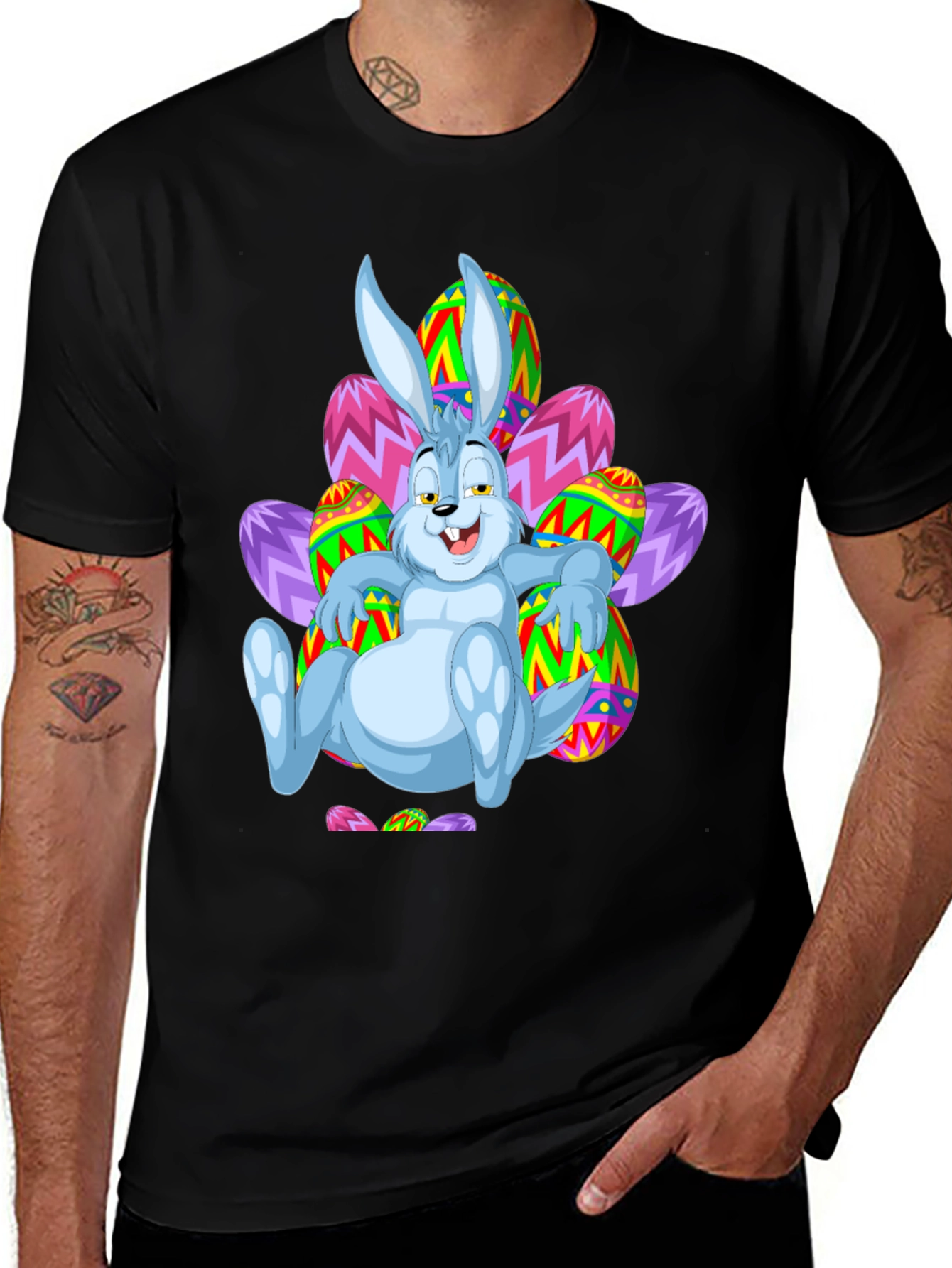 Easter Bunny & Eggs Graphic Tee