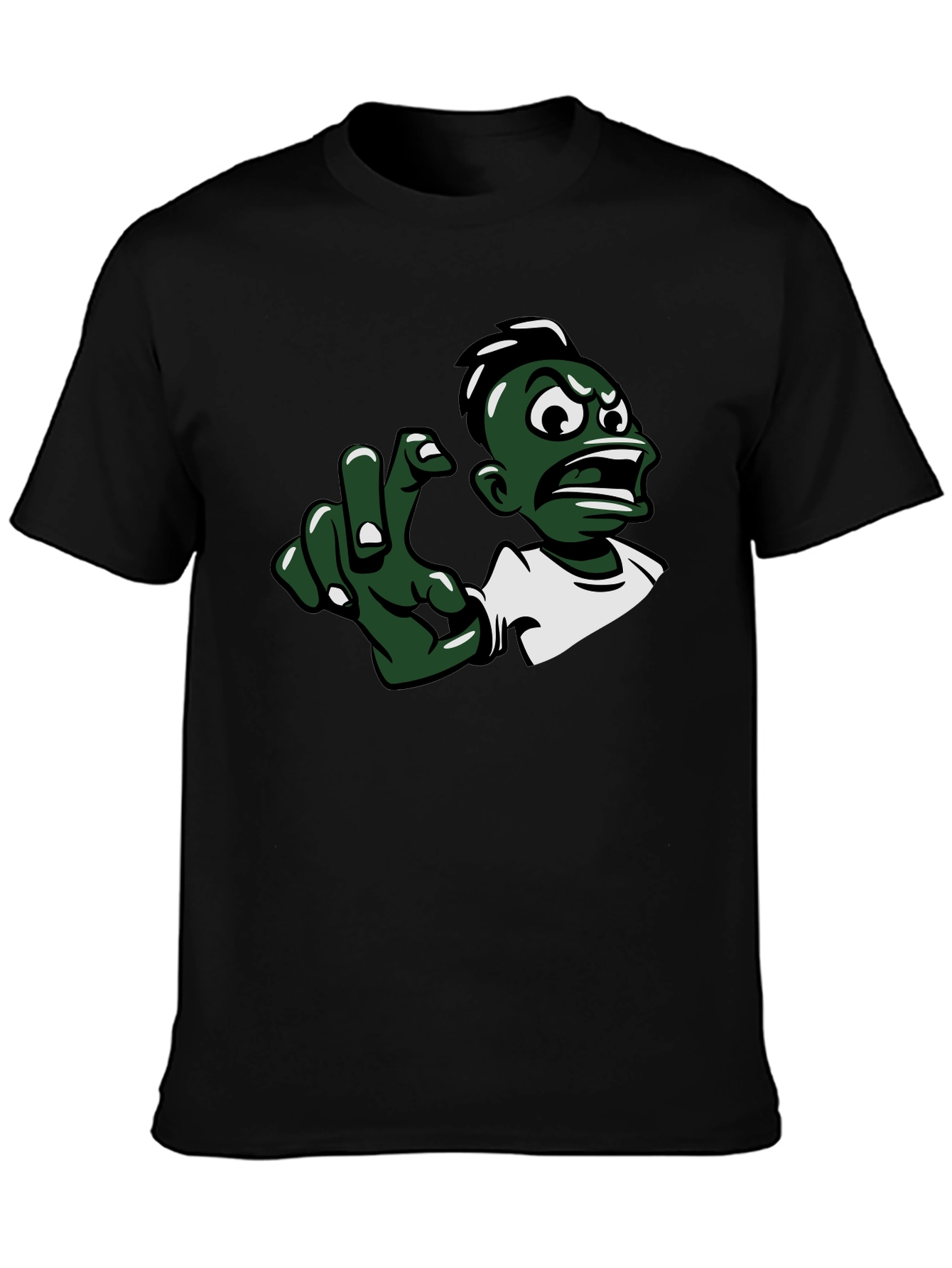 Cartoon Character Graphic Black T-Shirt