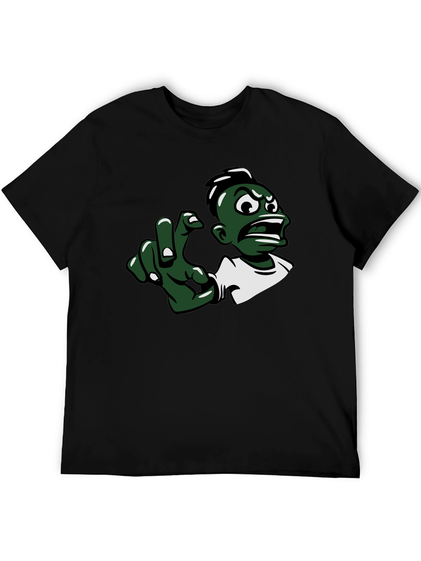 Cartoon Character Graphic Black T-Shirt