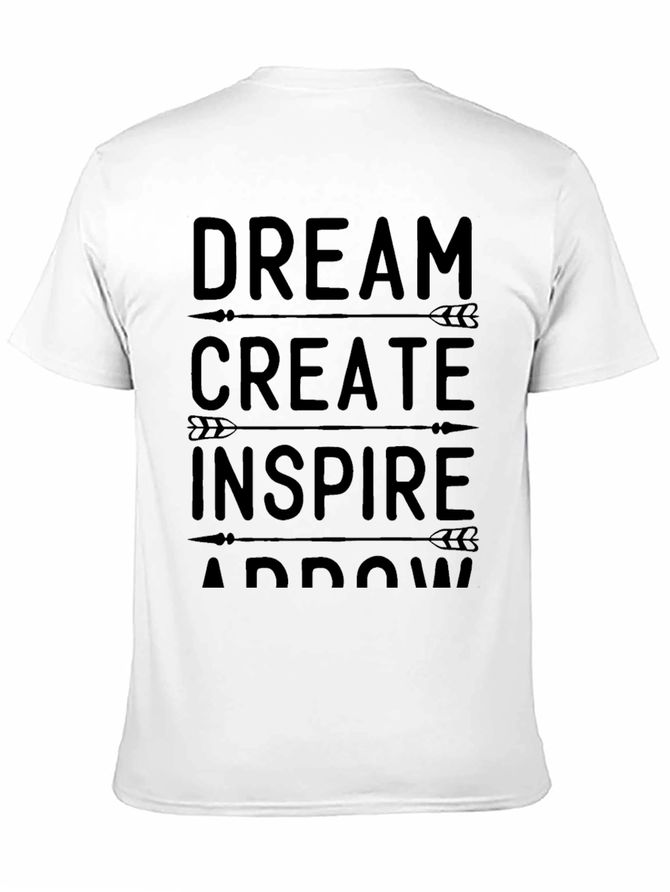 Dream Create Inspire Mens Black Graphic T-Shirt