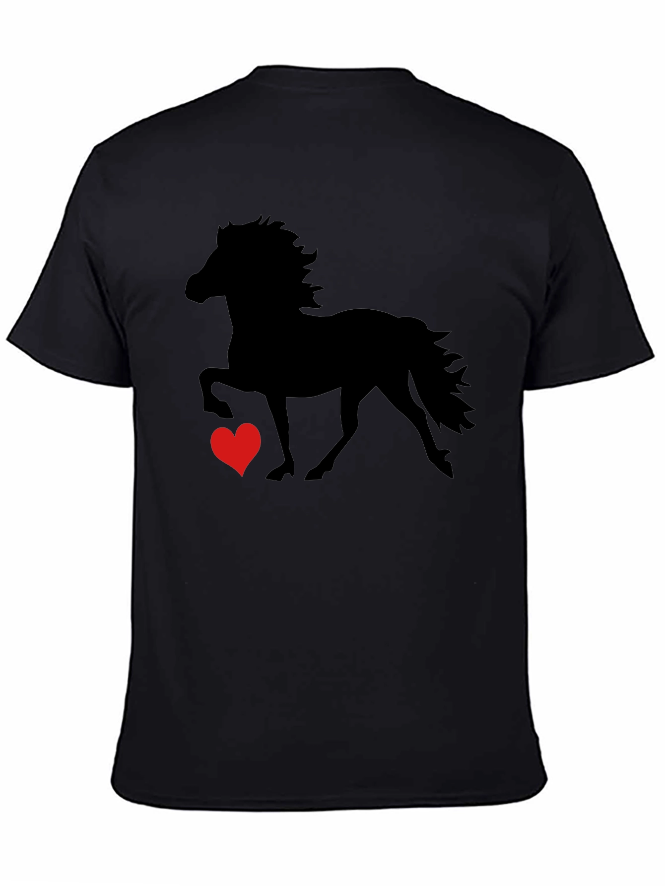 Horse & Heart Graphic Tee - Black