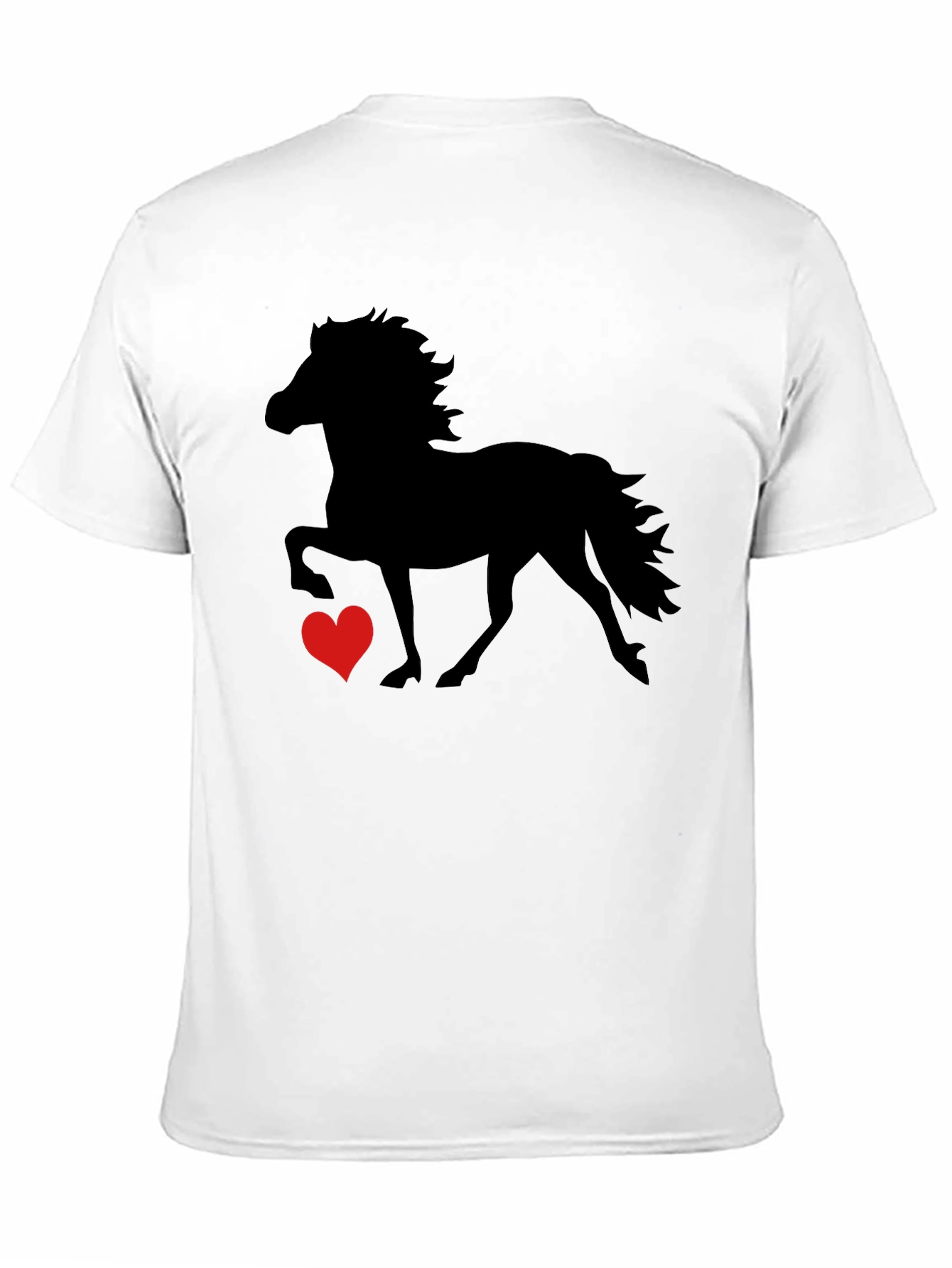 Horse & Heart Graphic Tee - Black