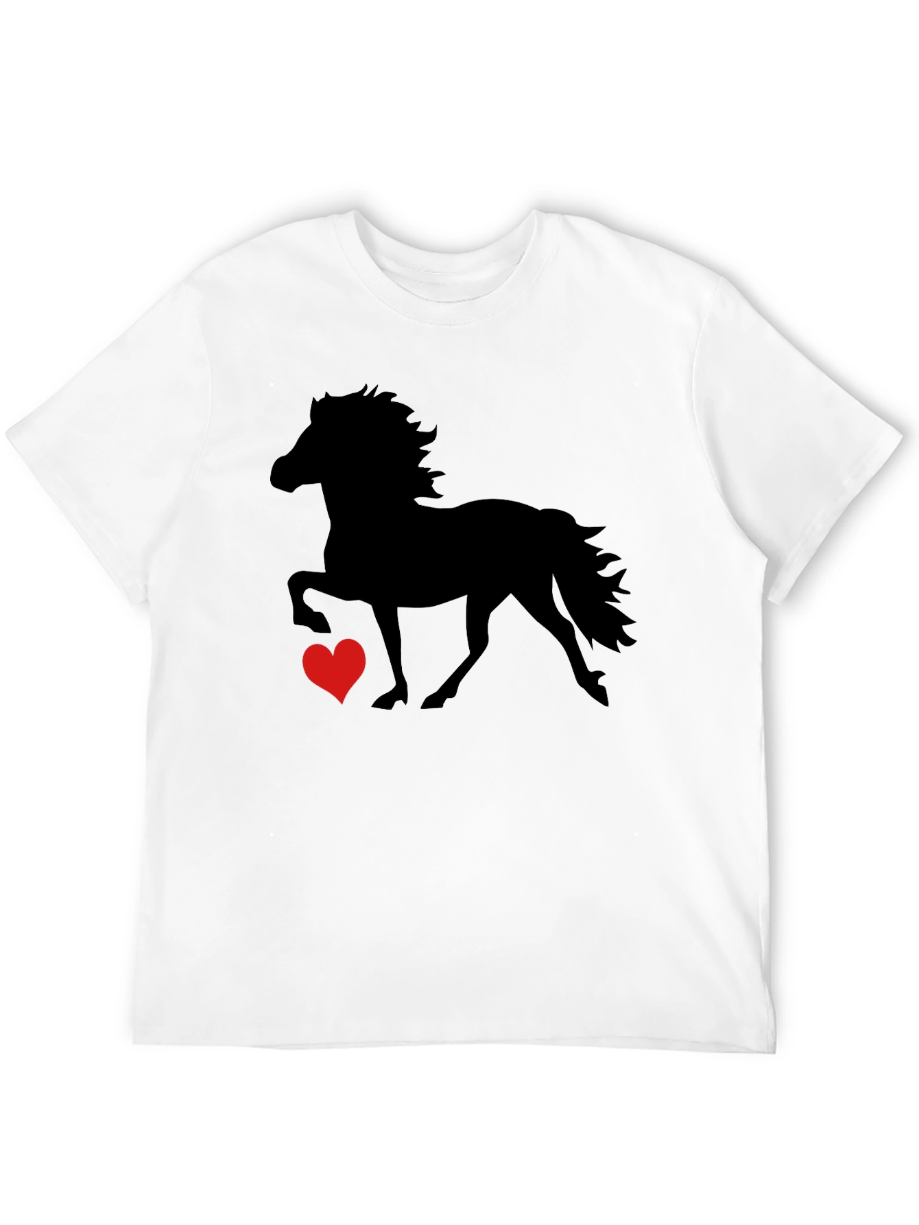 Horse & Heart Graphic Tee - Black