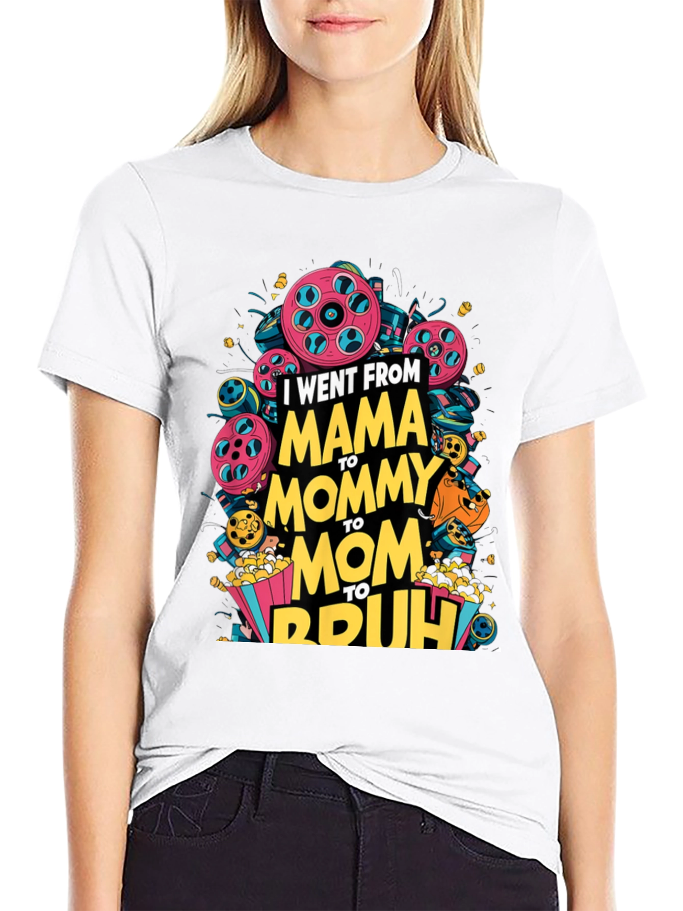 Mama to Bruh Black Graphic Tee