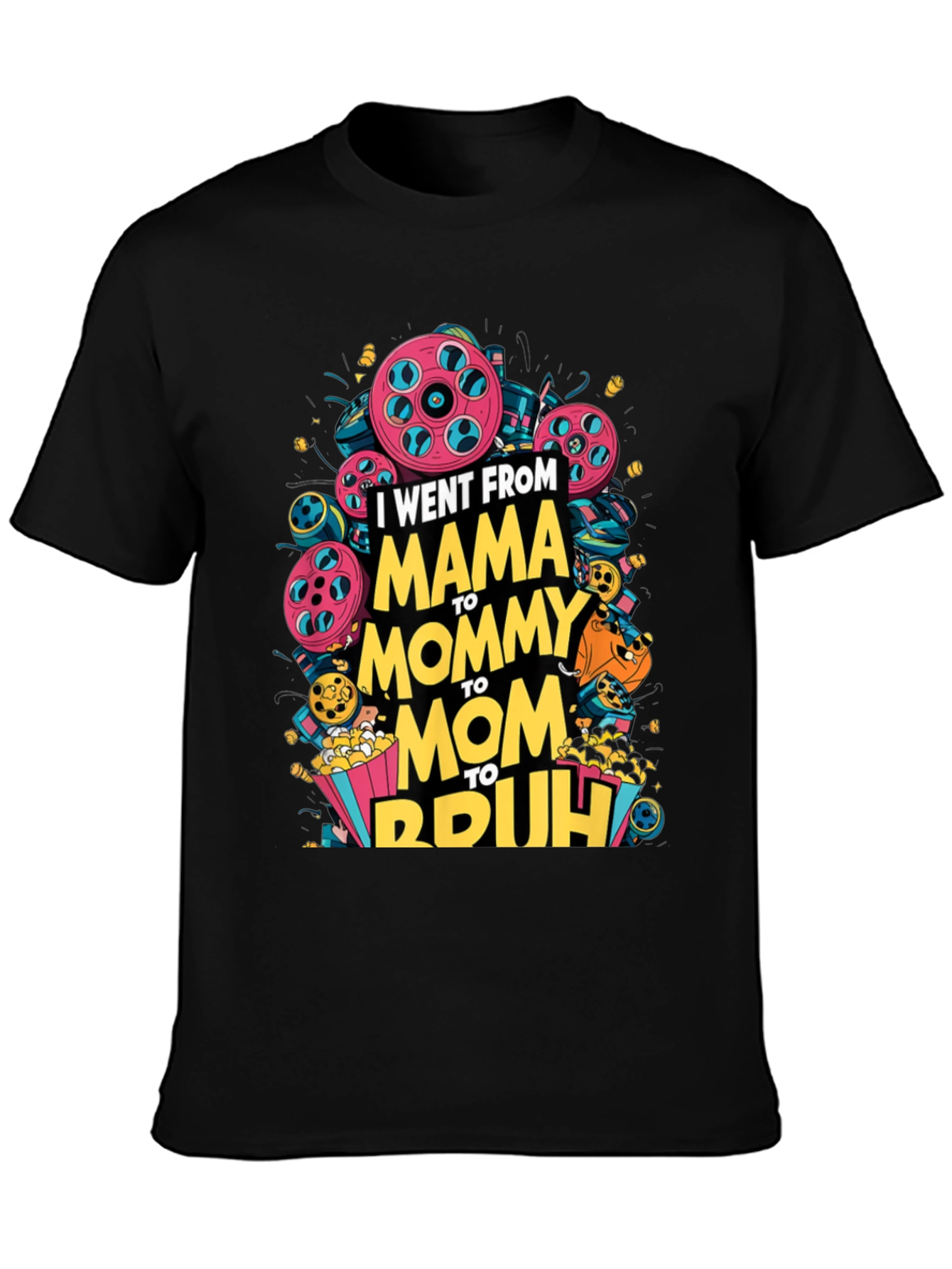 Mama to Bruh Black Graphic Tee