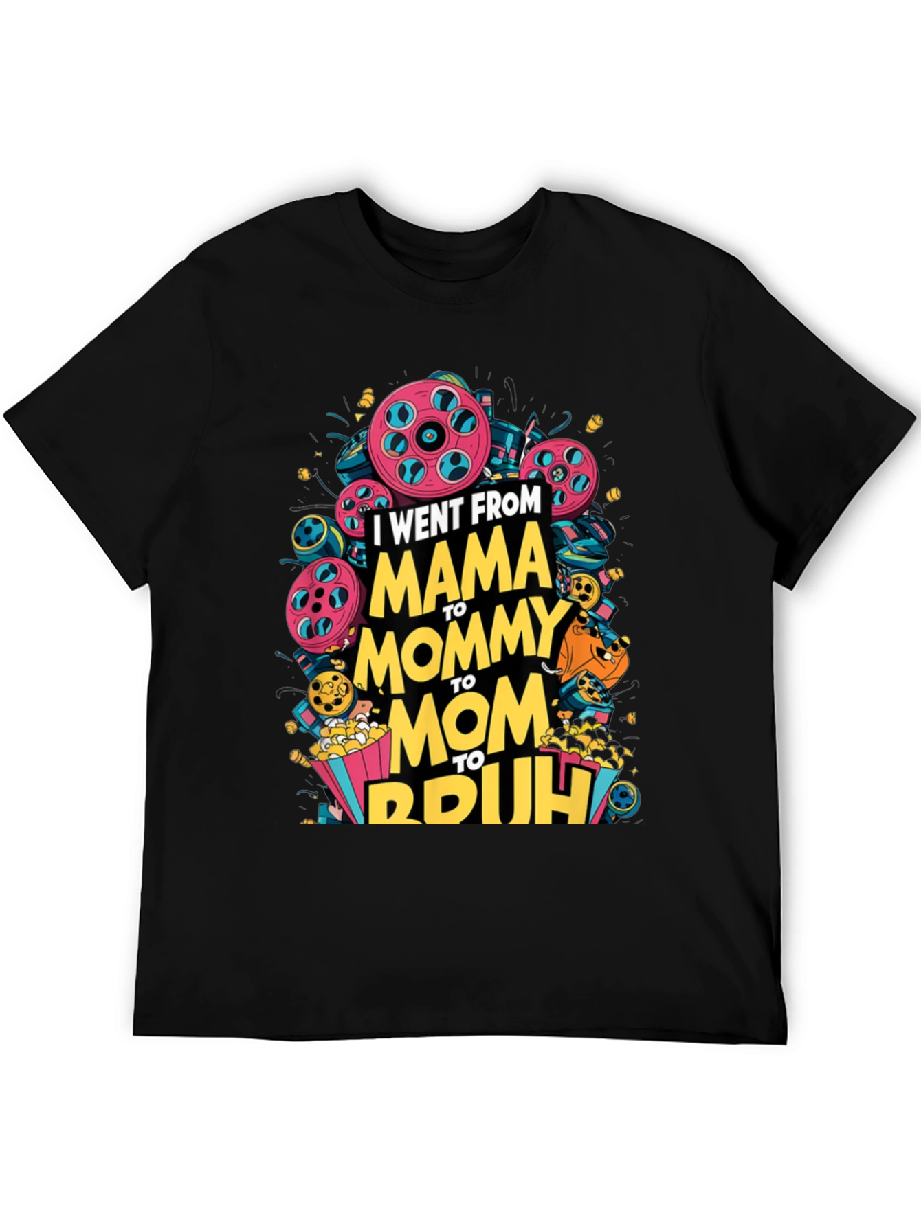 Mama to Bruh Black Graphic Tee