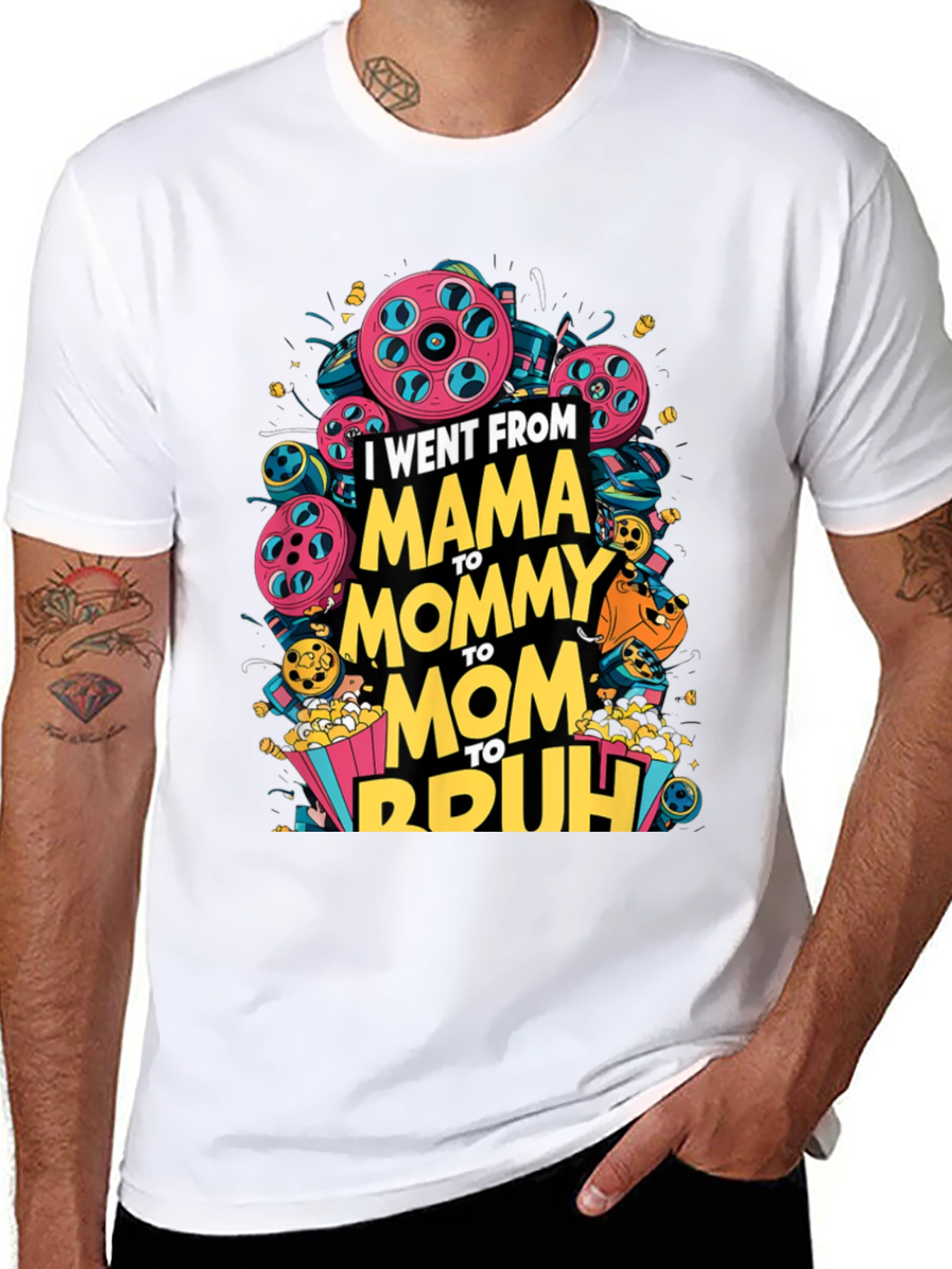 Mama to Bruh Black Graphic Tee