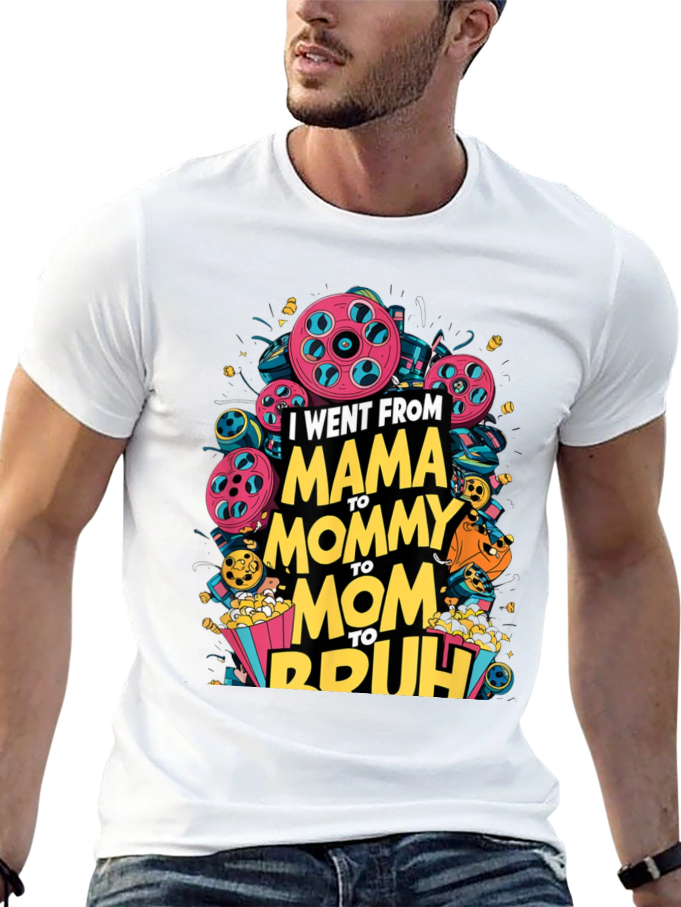 Mama to Bruh Black Graphic Tee