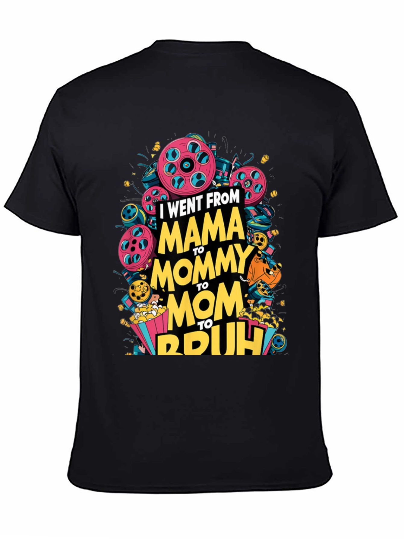 Mama to Bruh Black Graphic Tee