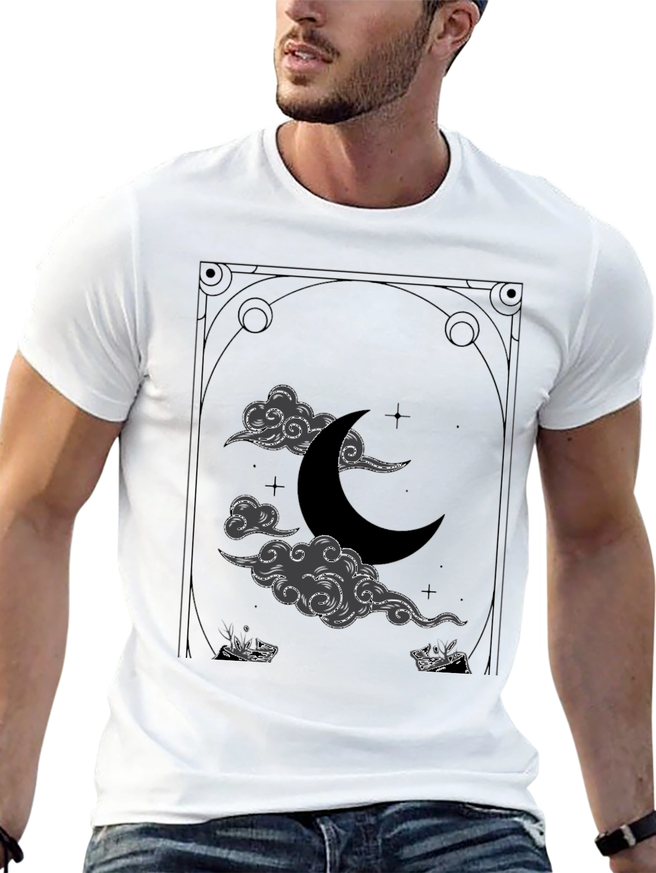 Mystic Moon Graphic Tee - Celestial Design