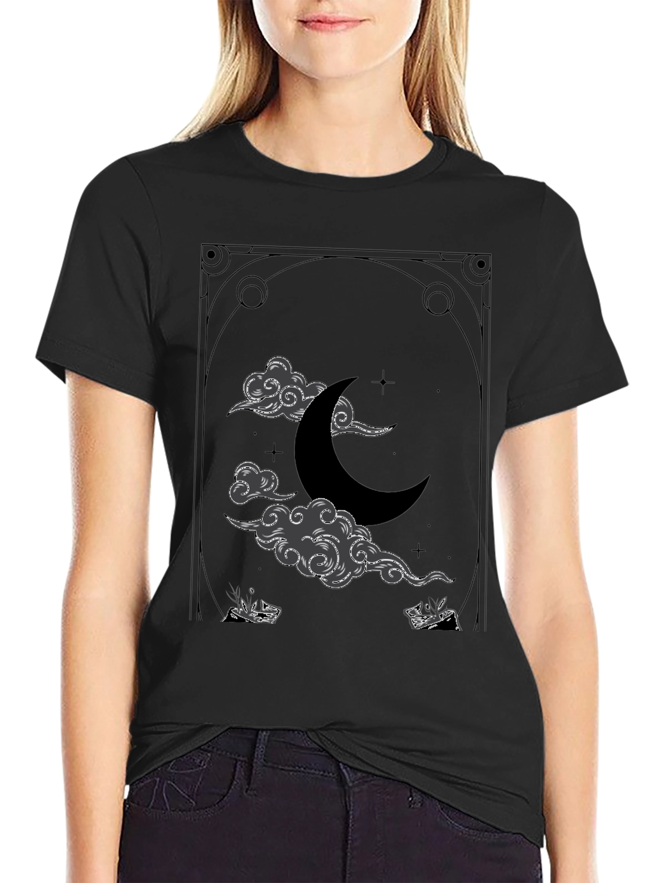 Mystic Moon Graphic Tee - Celestial Design