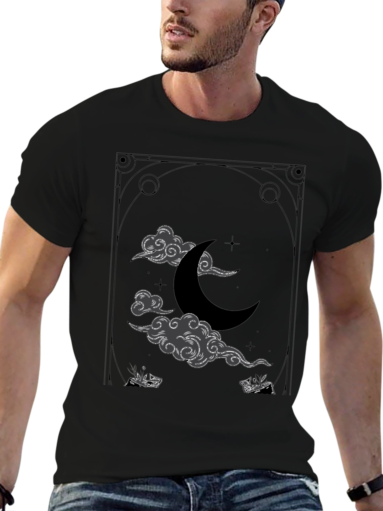 Mystic Moon Graphic Tee - Celestial Design