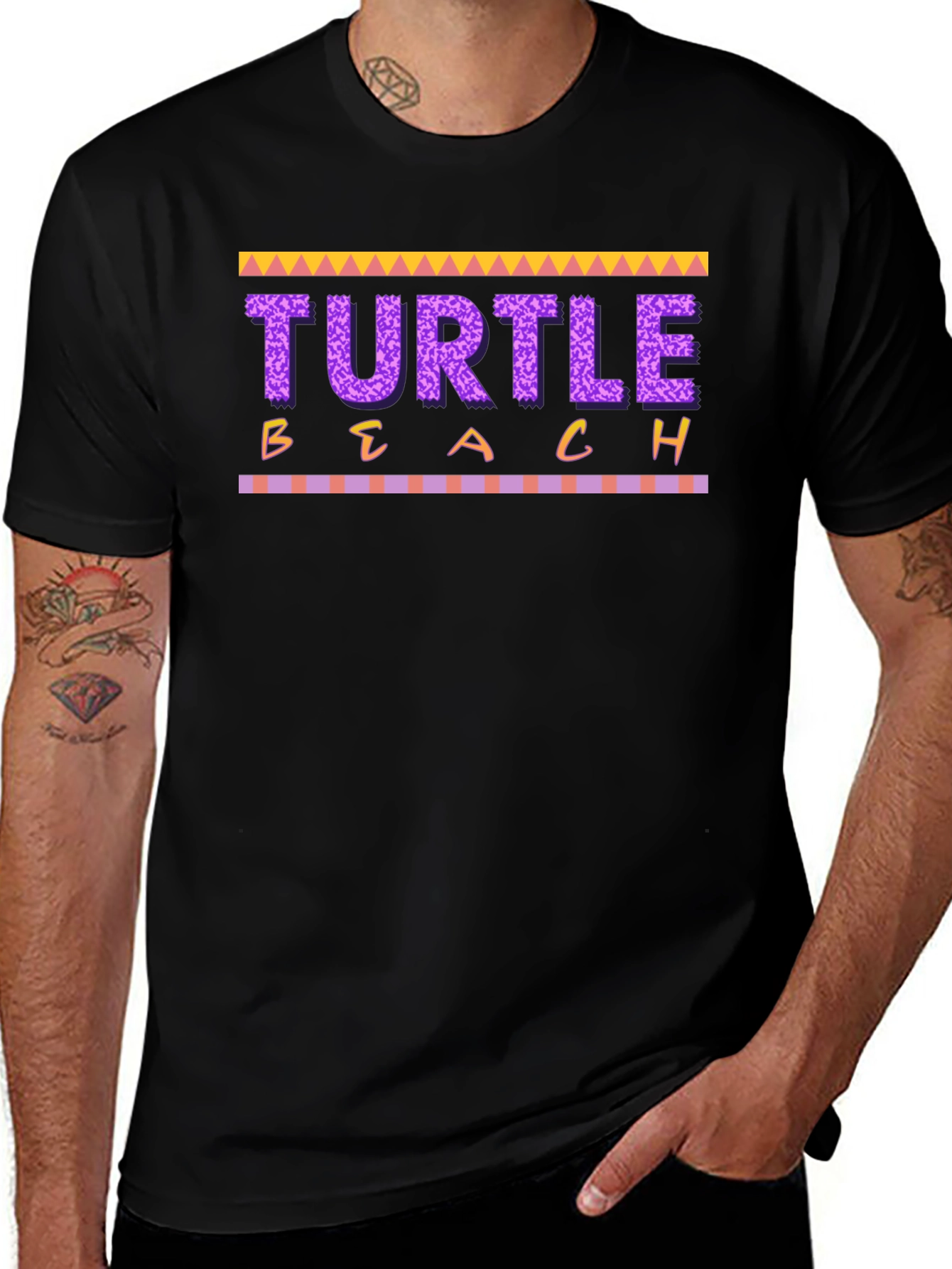 Turtle Beach Graphic Tee - Mens Black T-Shirt