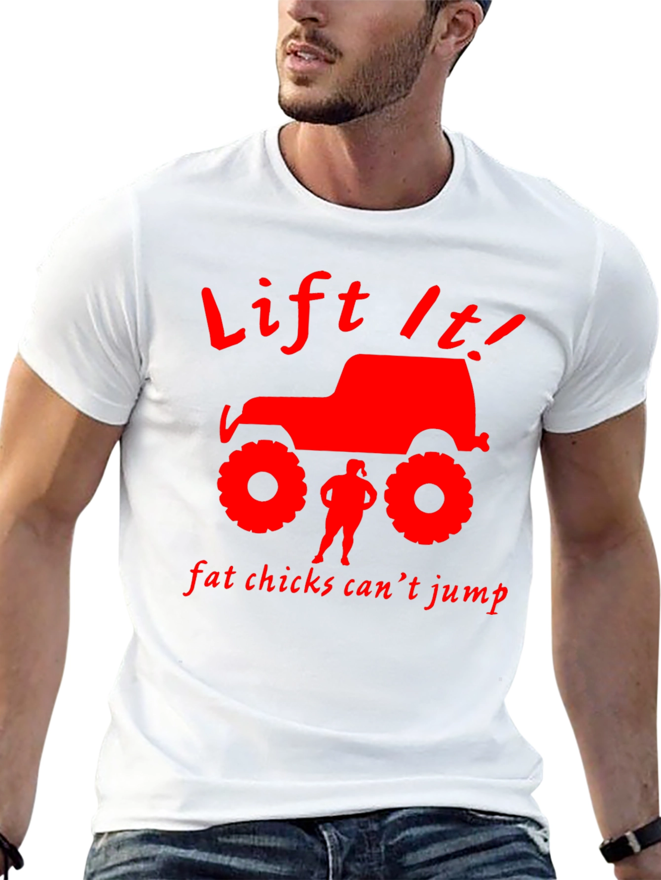 Lift It! T-Shirt - Funny Off-Road Jeep Design