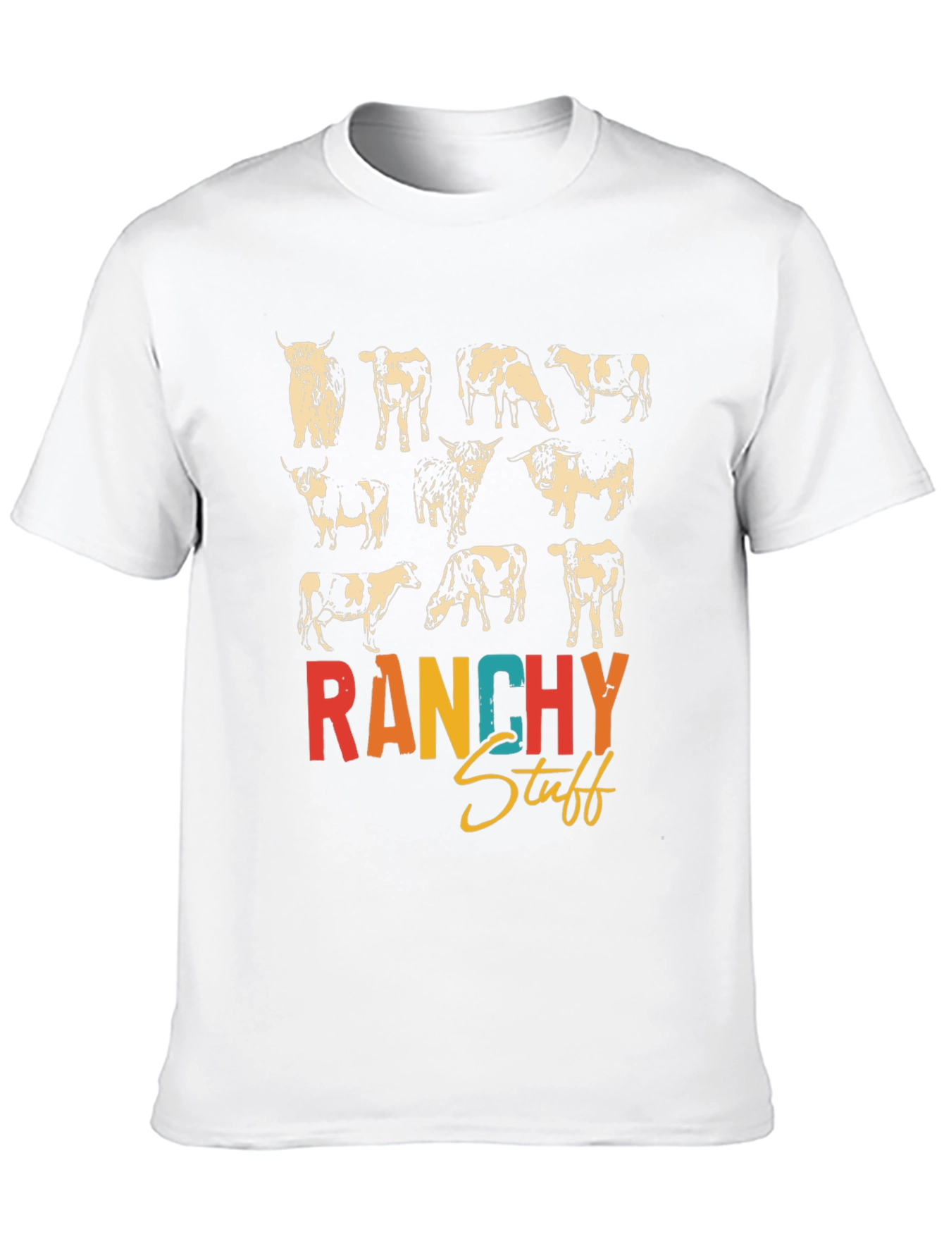 Ranchy Stuff Cow T-Shirt Graphic Tee