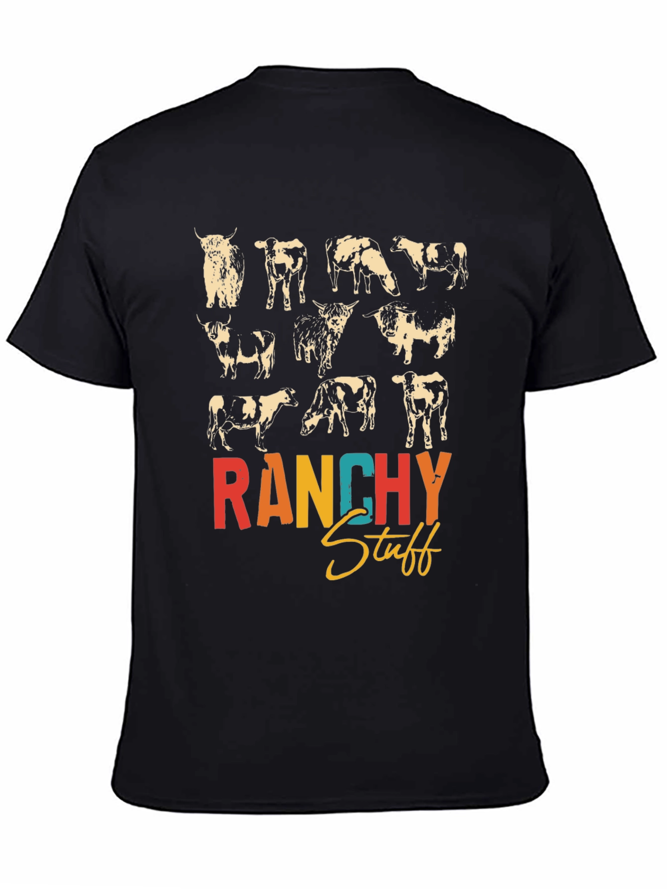 Ranchy Stuff Cow T-Shirt Graphic Tee