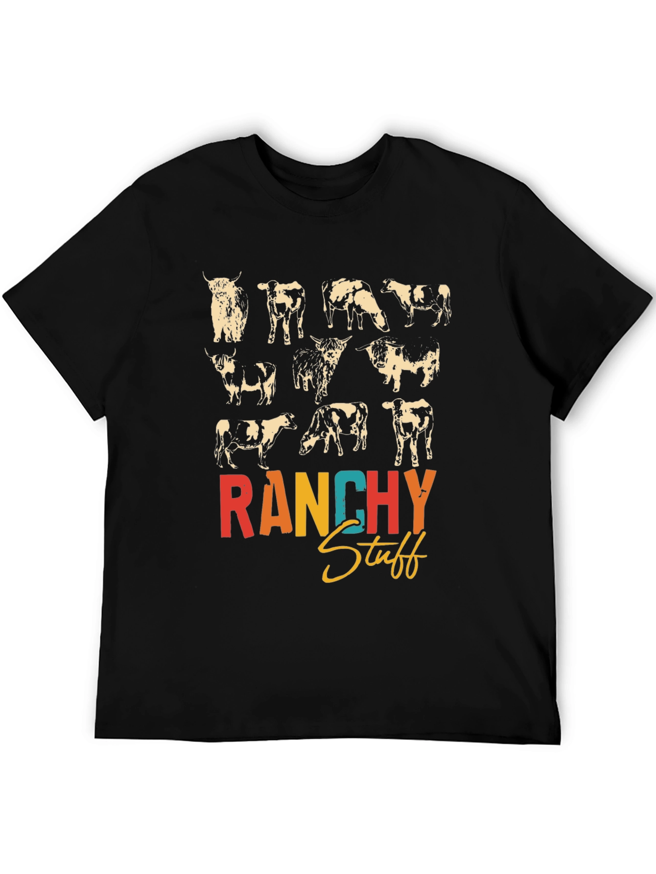 Ranchy Stuff Cow T-Shirt Graphic Tee