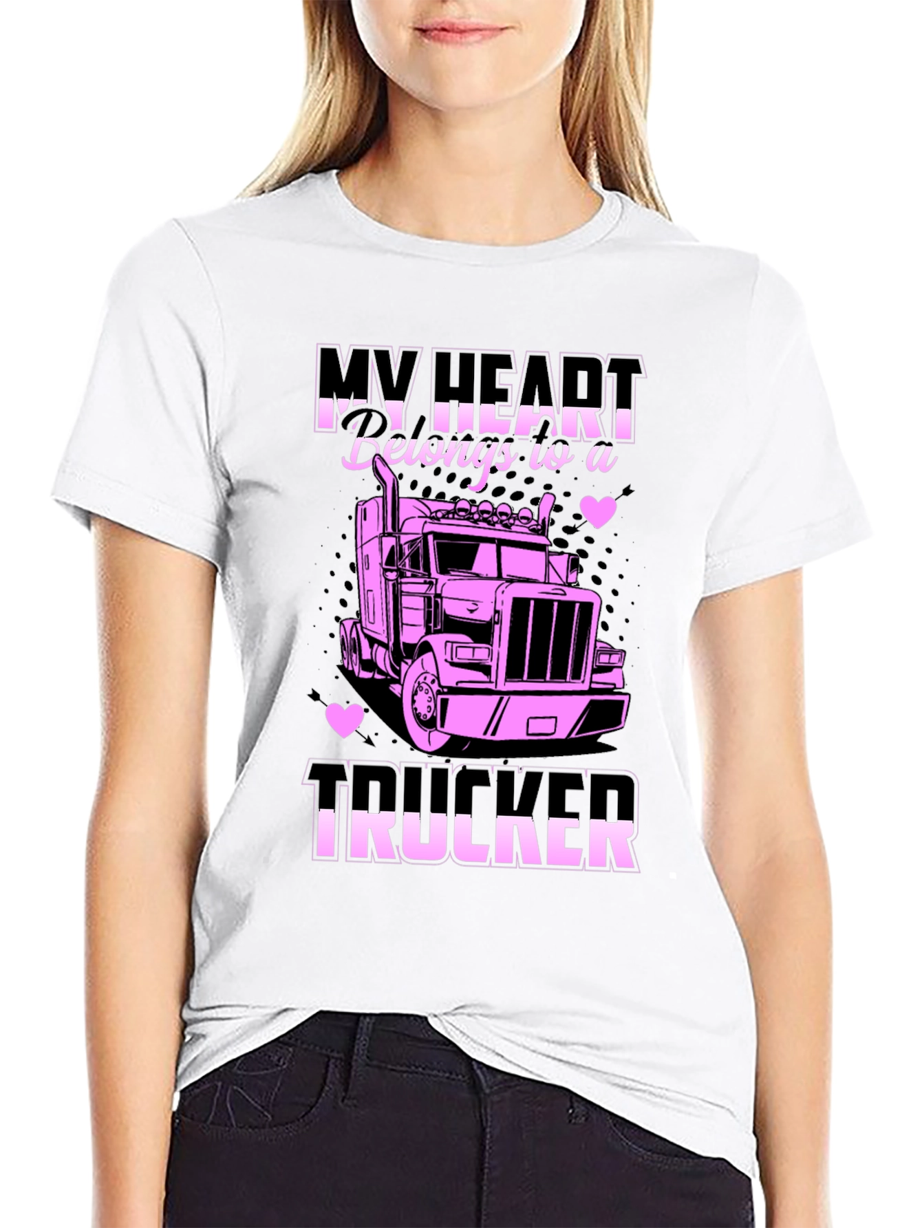 My Heart Belongs to a Trucker T-Shirt