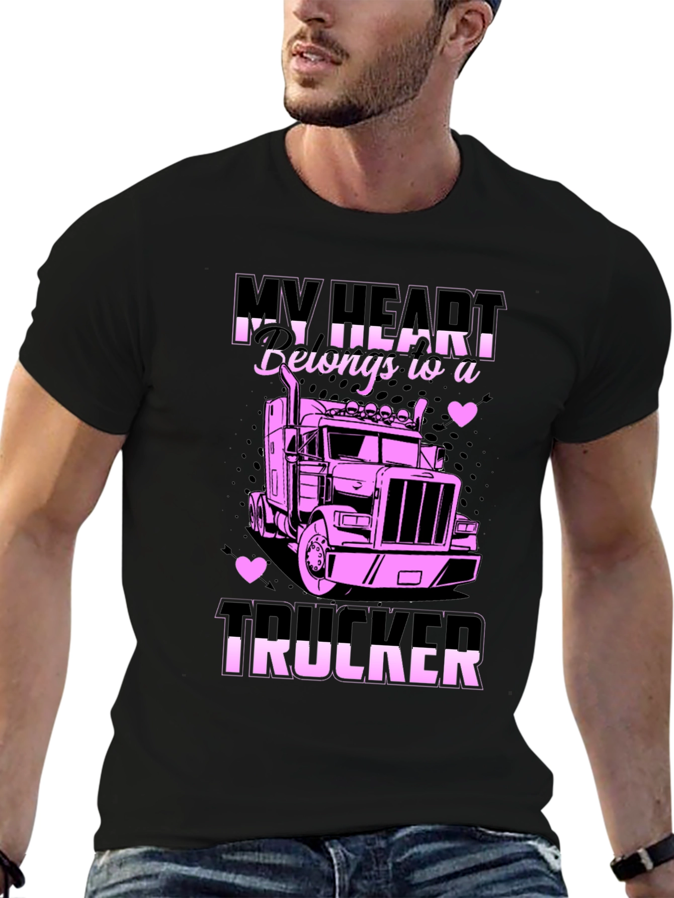 My Heart Belongs to a Trucker T-Shirt