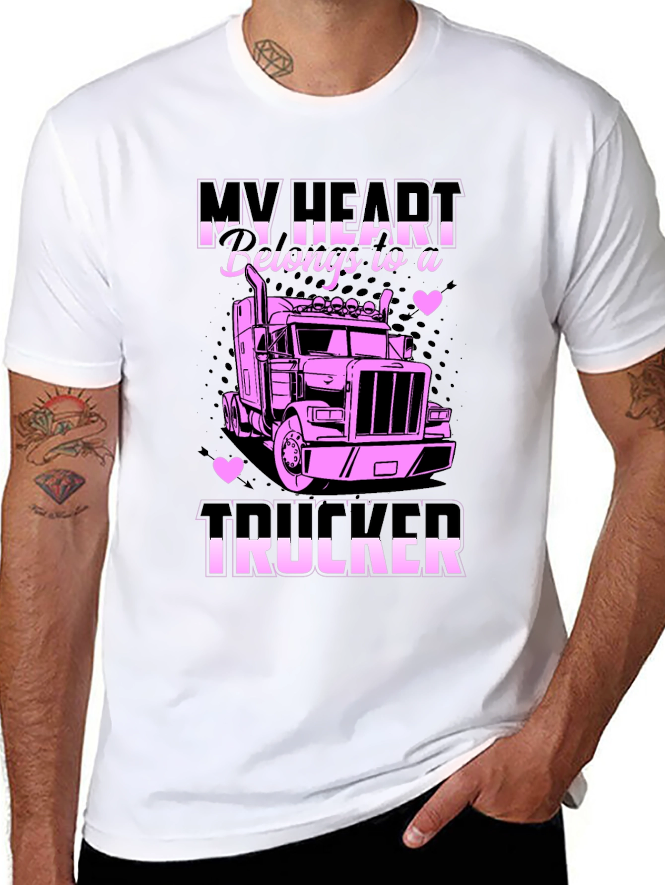 My Heart Belongs to a Trucker T-Shirt