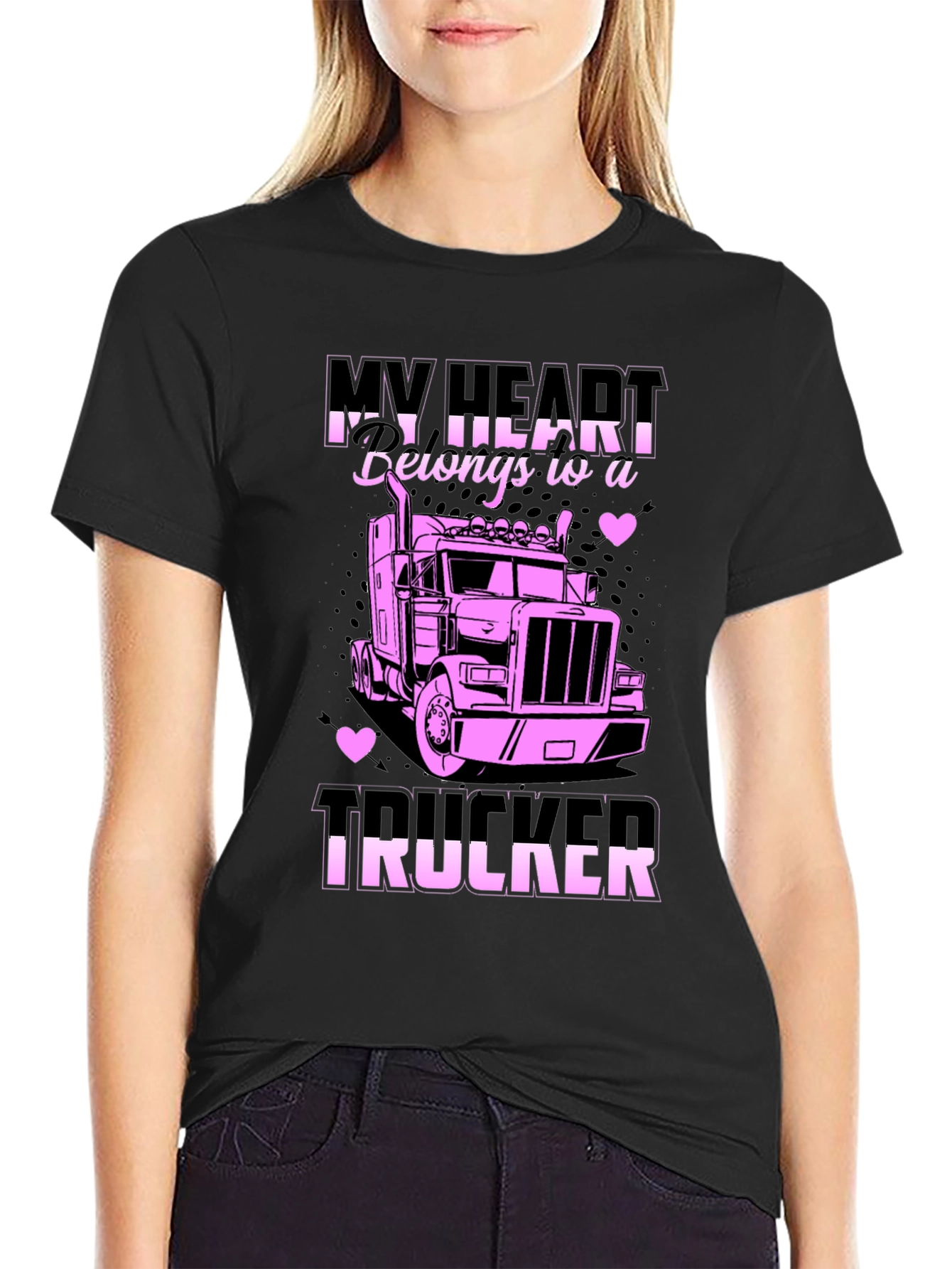 My Heart Belongs to a Trucker T-Shirt