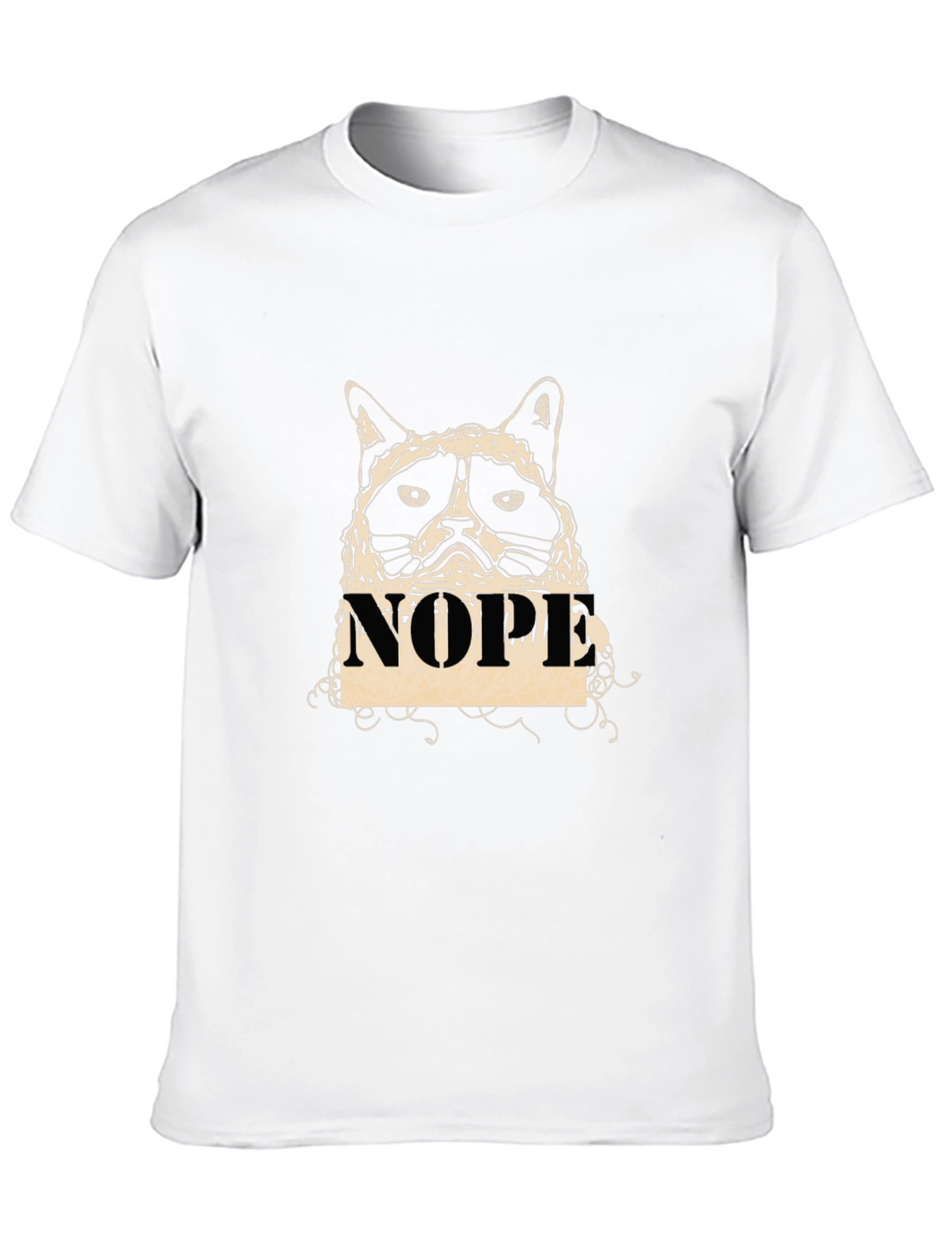 Grumpy Cat NOPE Graphic T-Shirt - Black