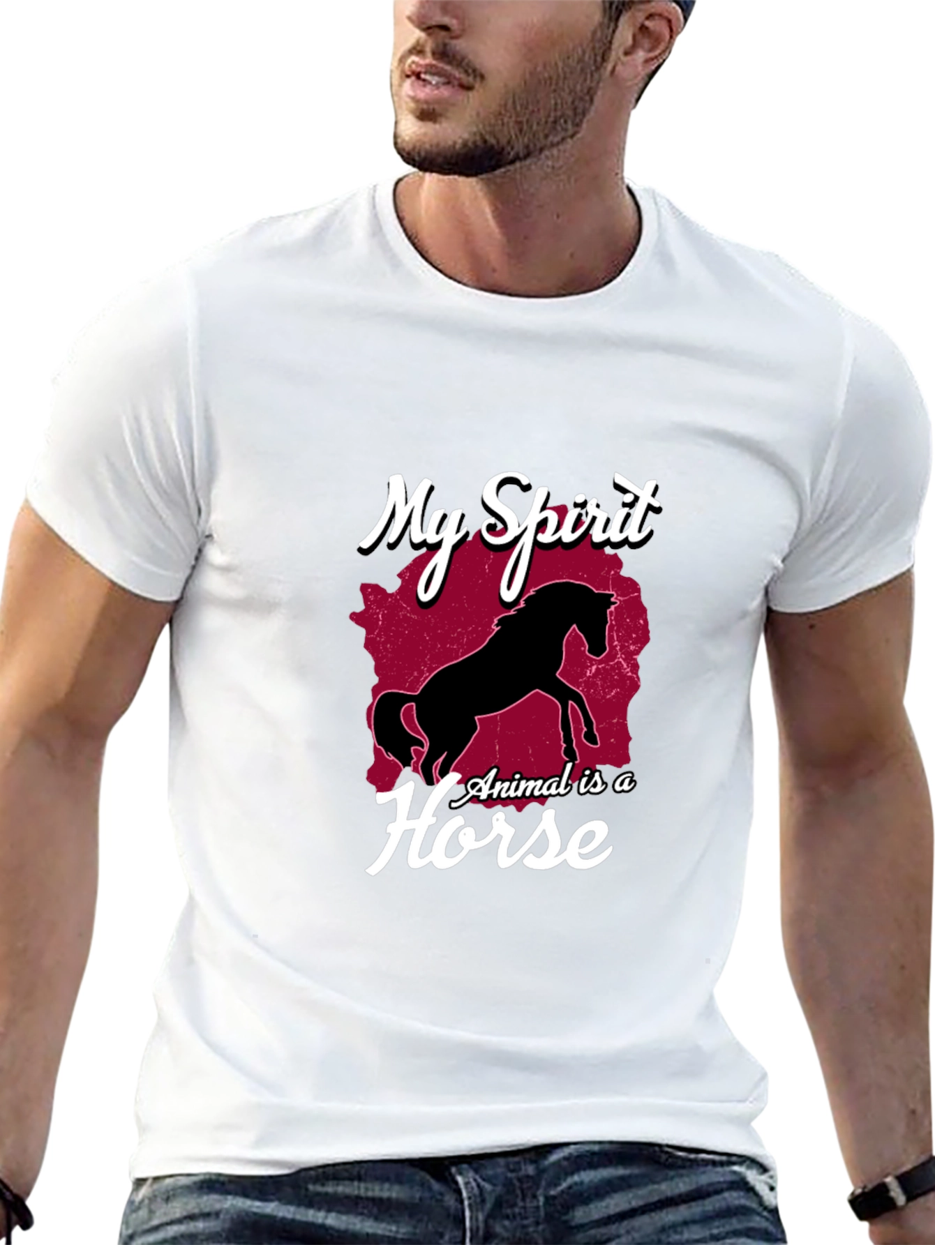 My Spirit Animal Is A Horse Graphic Tee