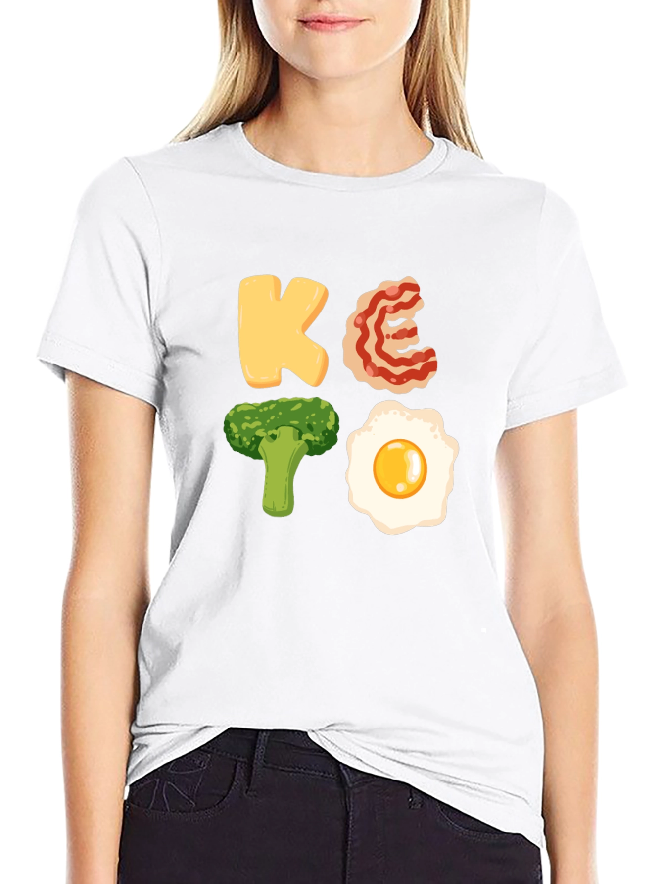 Keto Diet Graphic Tee - Black Cotton T-Shirt