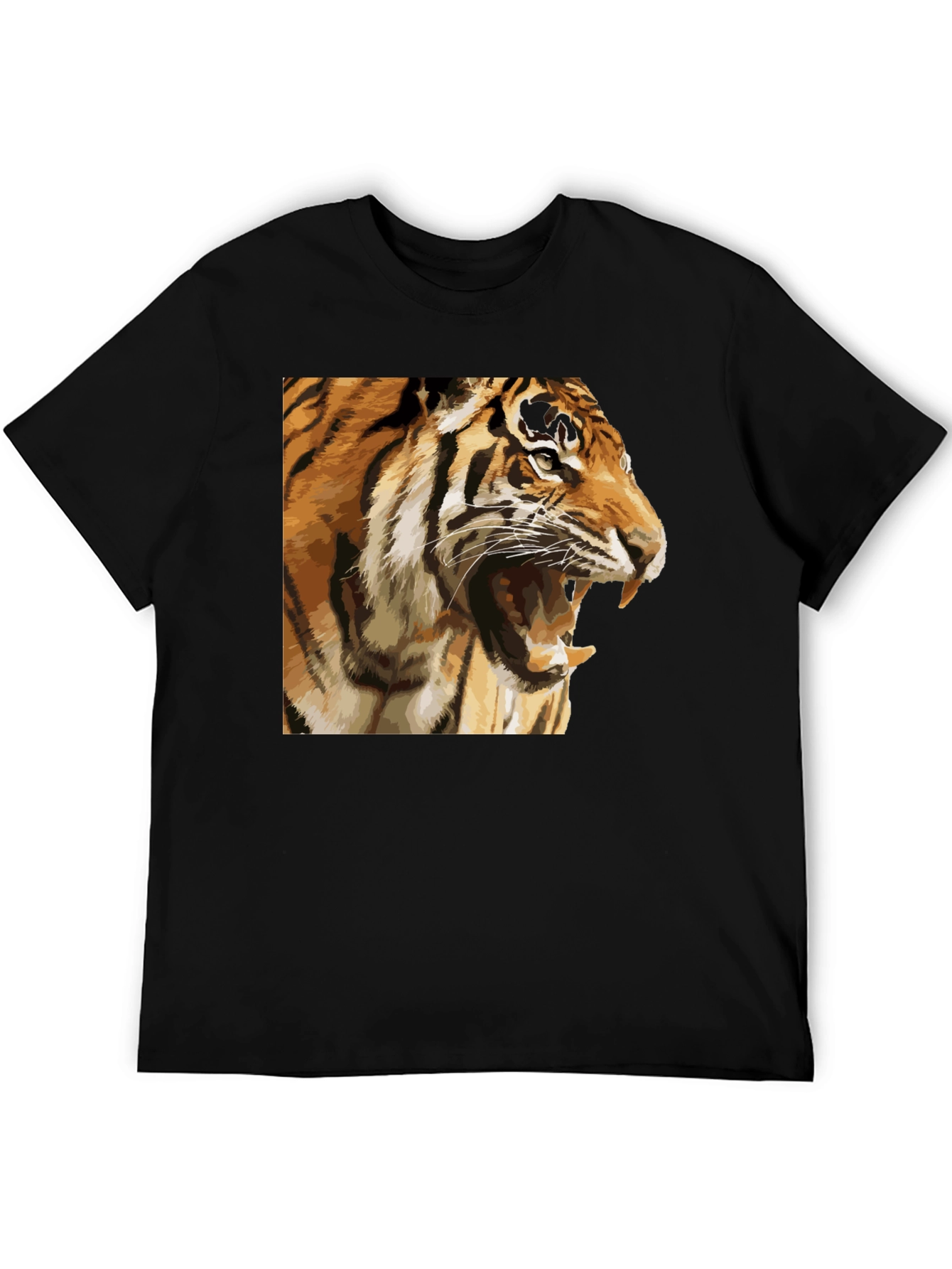 Tiger Graphic T-Shirt - Mens Black Tee