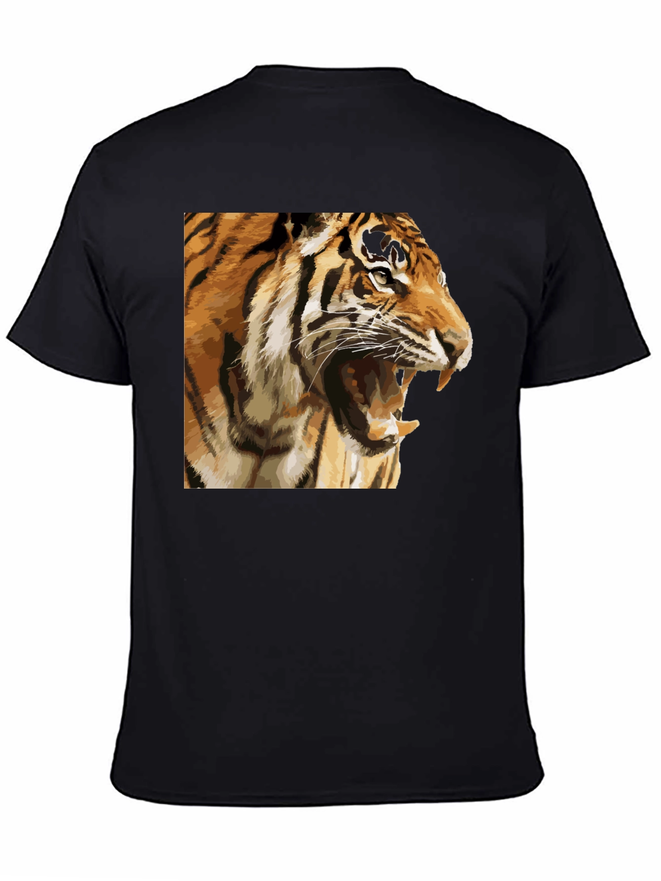 Tiger Graphic T-Shirt - Mens Black Tee