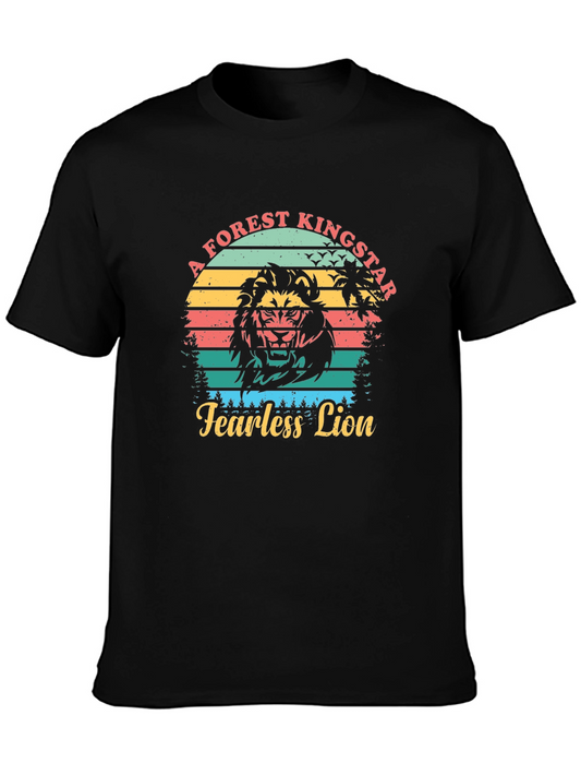 Fearless Lion Graphic T-Shirt - A Forest Kingstar Design