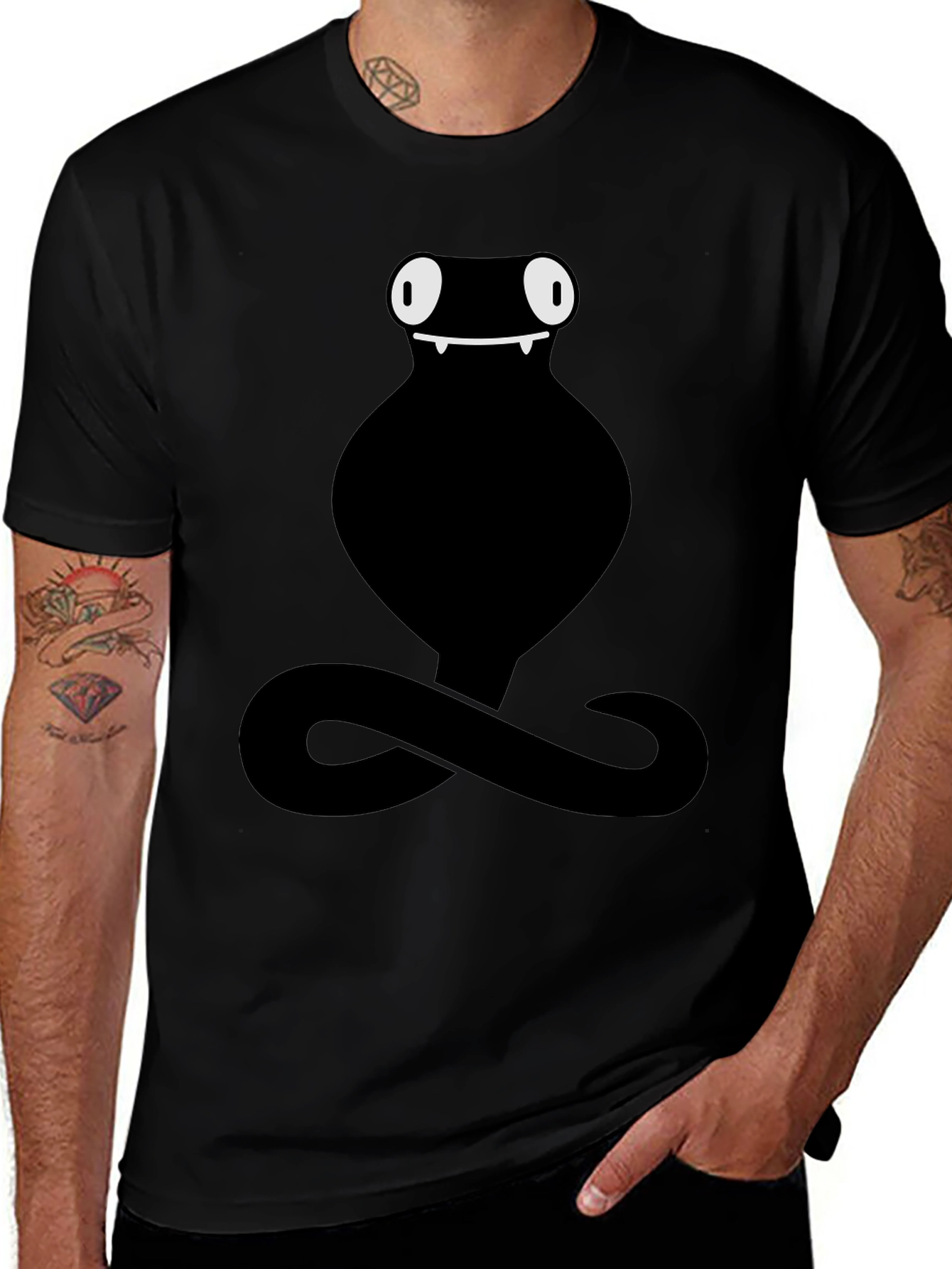 Black Snake Graphic Tee - Mens Cobra Design