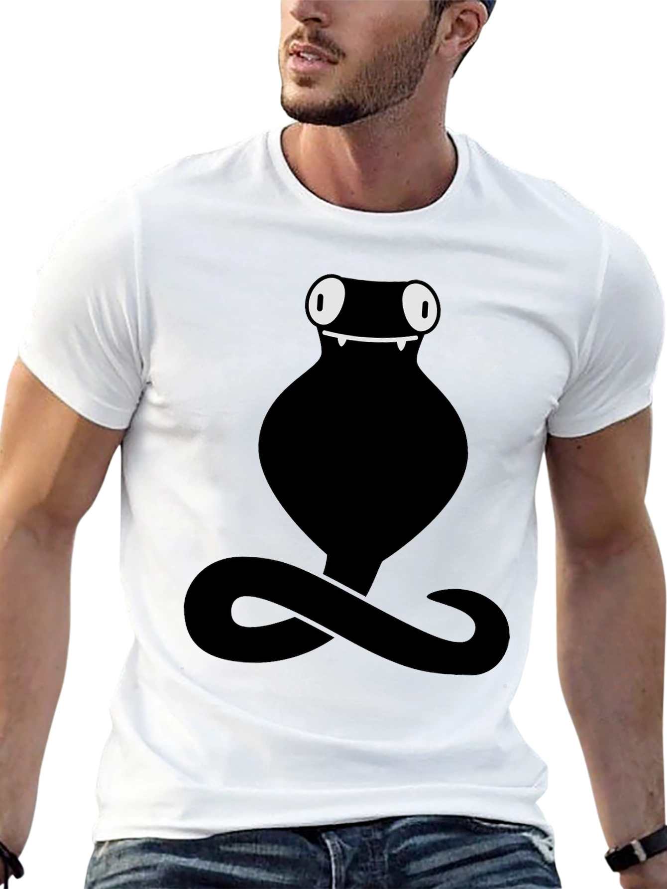 Black Snake Graphic Tee - Mens Cobra Design