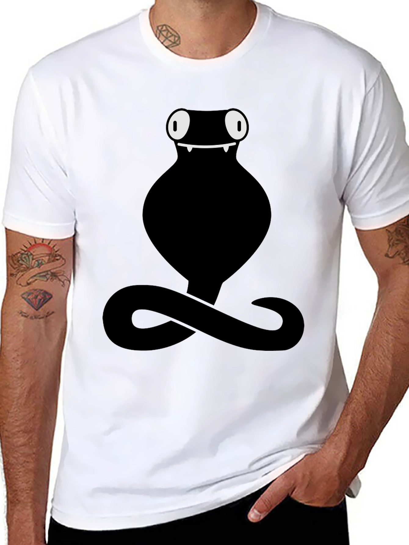 Black Snake Graphic Tee - Mens Cobra Design