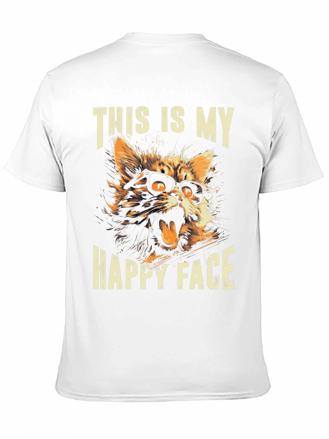 Funny Cat T-Shirt: This Is My Happy Face