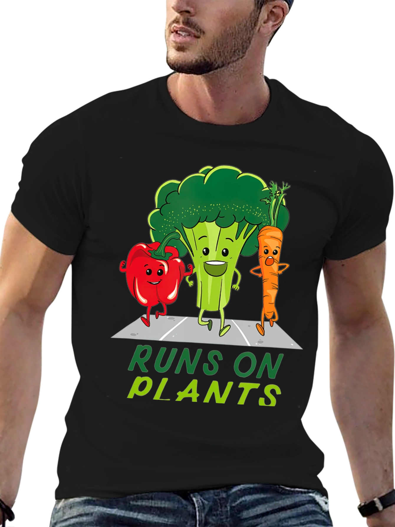 Runs on Plants Vegan T-Shirt