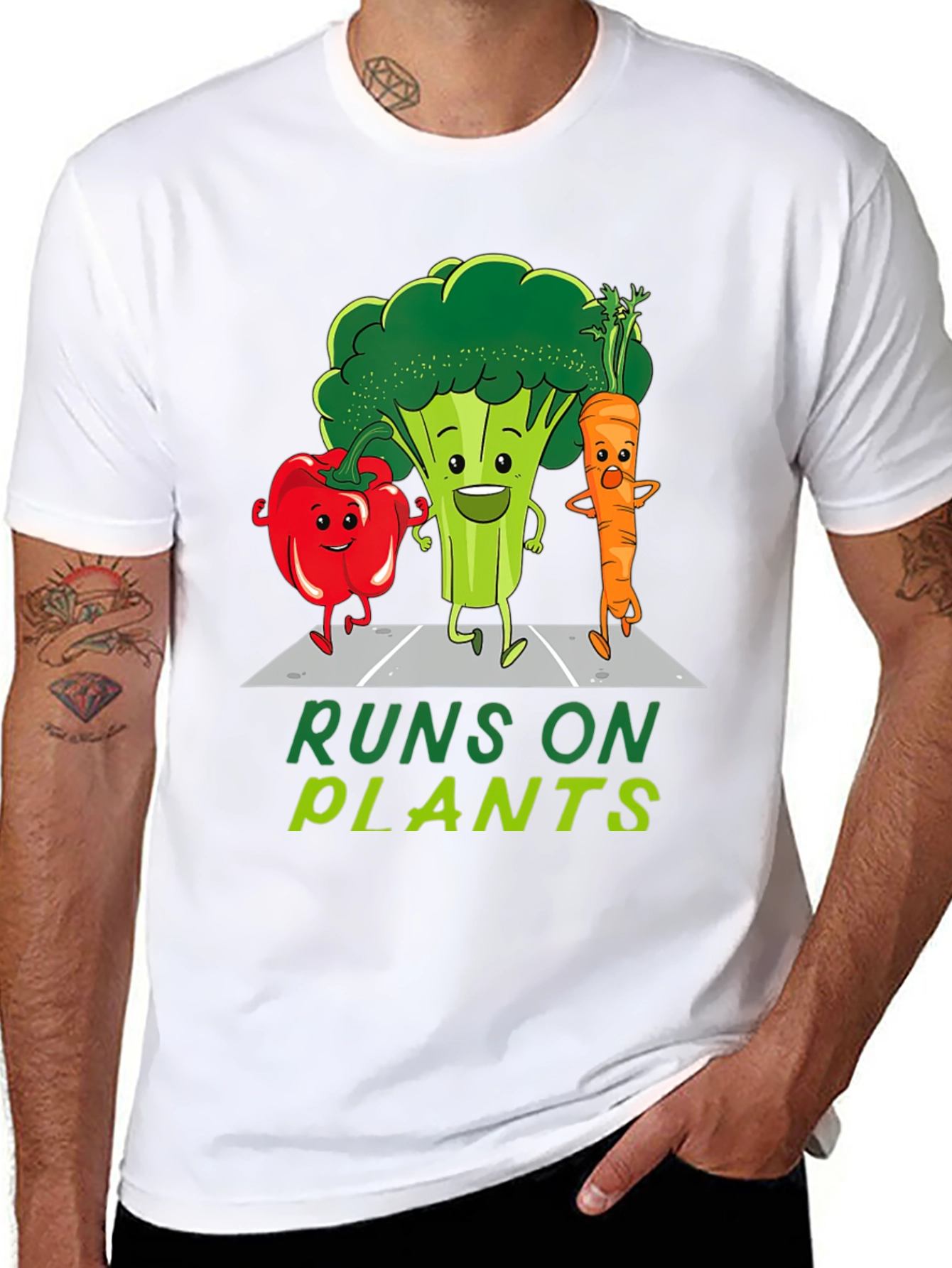 Runs on Plants Vegan T-Shirt