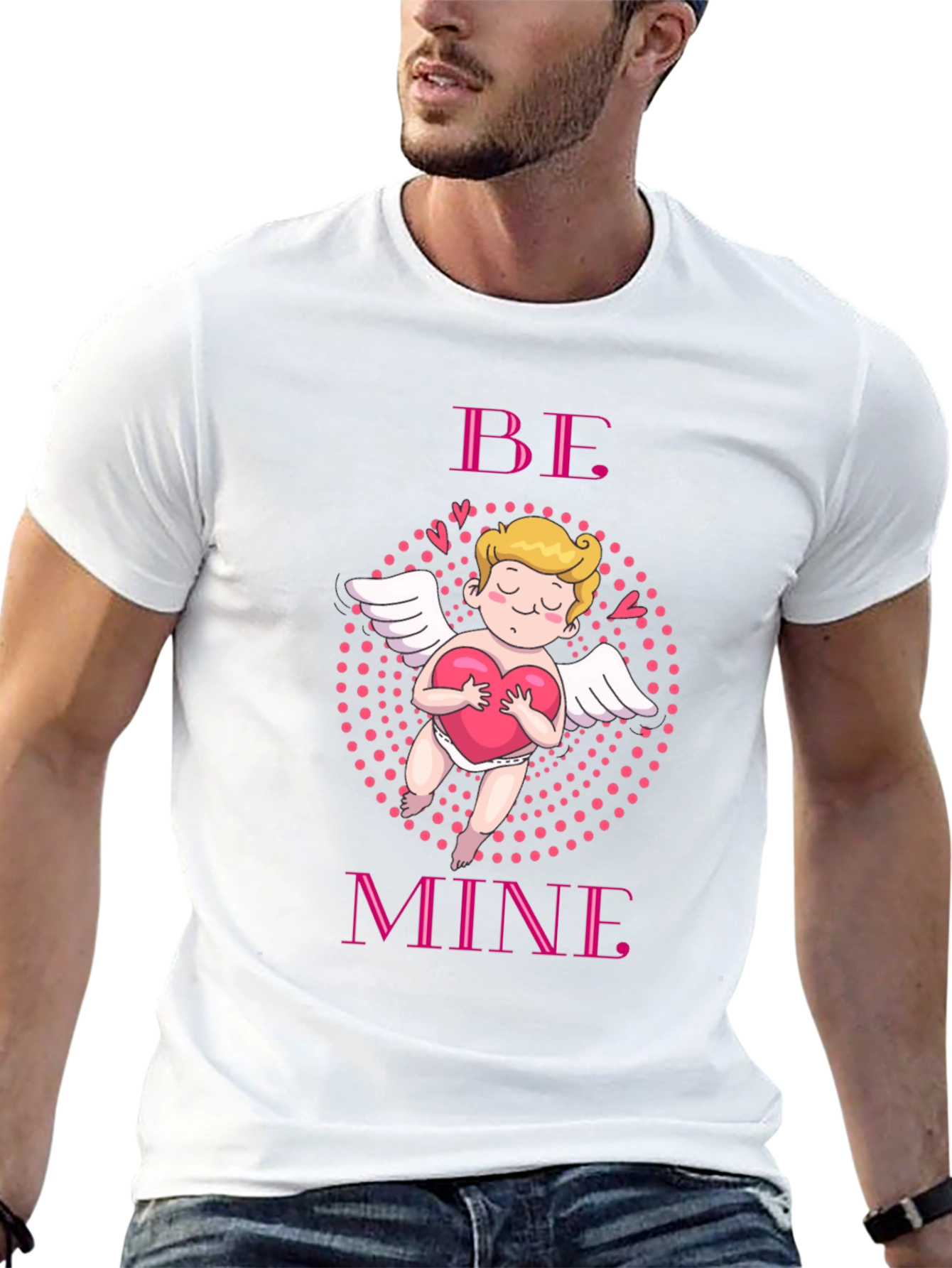 Be Mine Cupid Graphic Tee Valentines Day