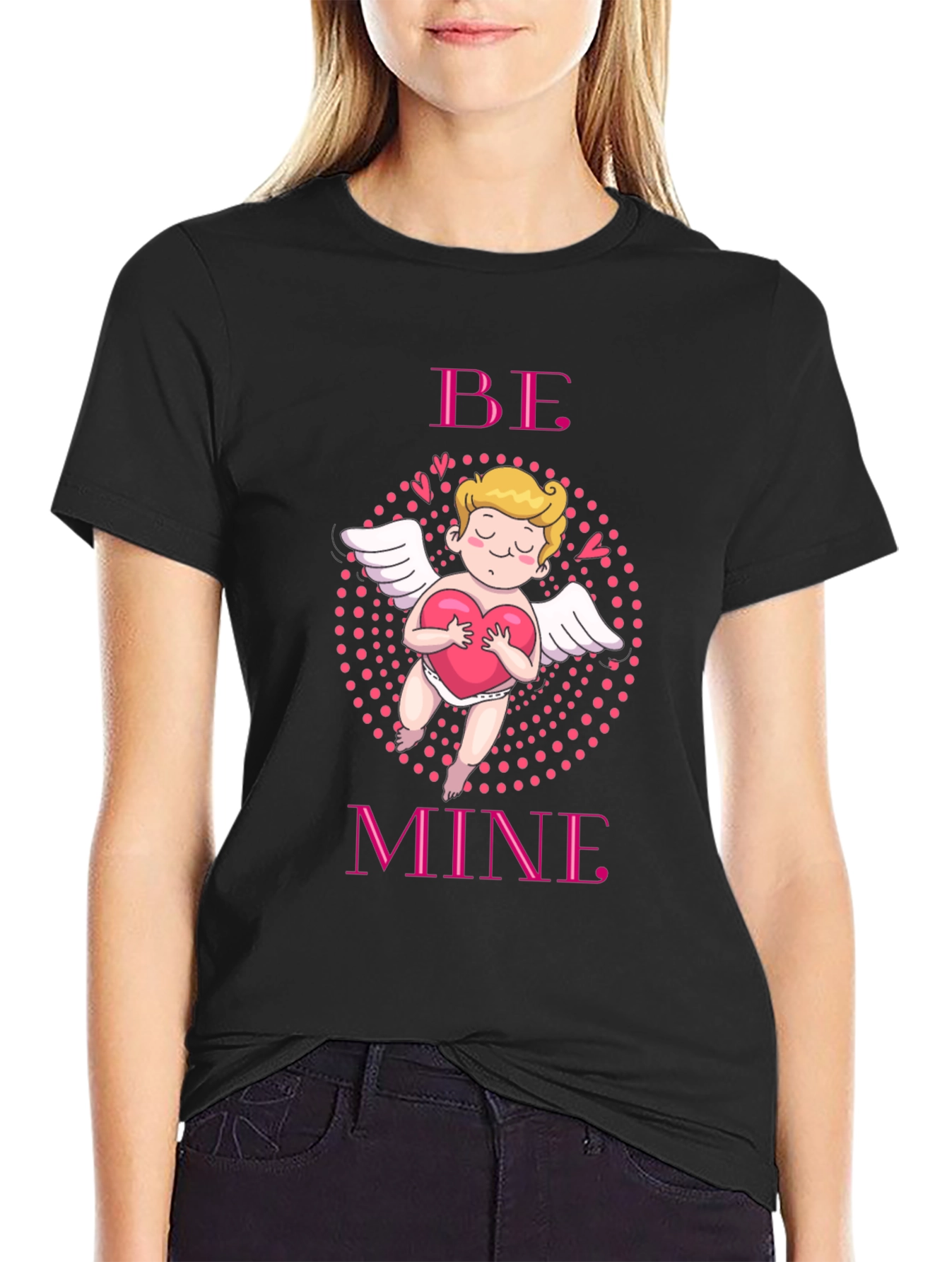 Be Mine Cupid Graphic Tee Valentines Day