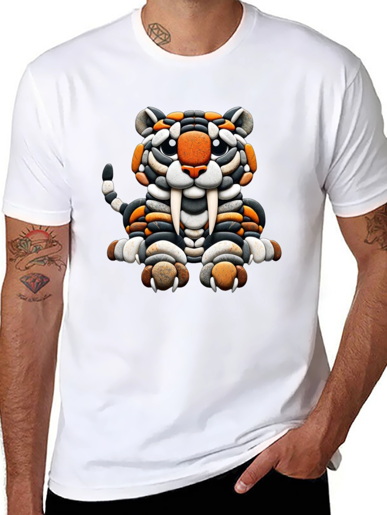 Stone Tiger Graphic Tee - Cool Unique Design