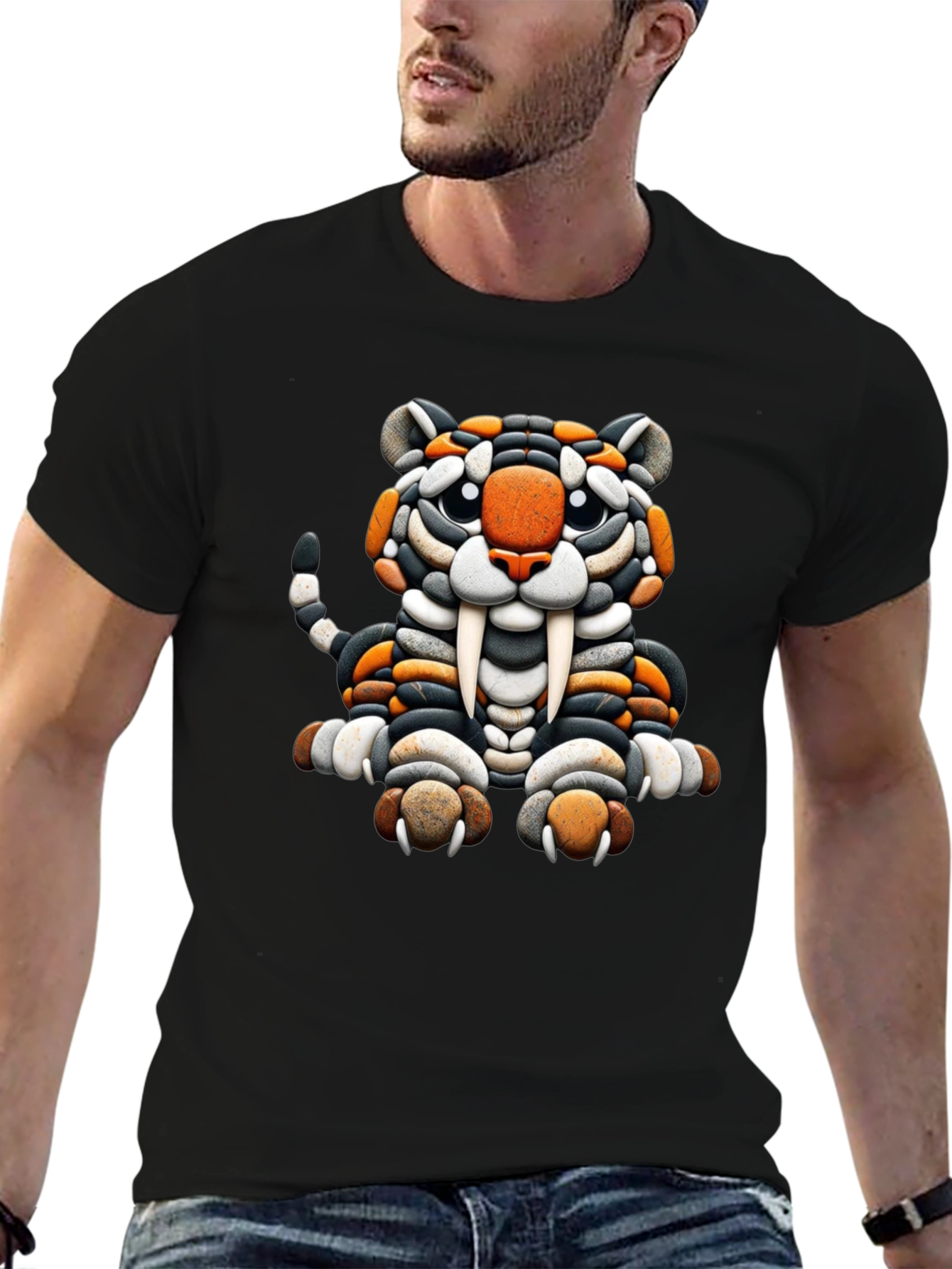 Stone Tiger Graphic Tee - Cool Unique Design