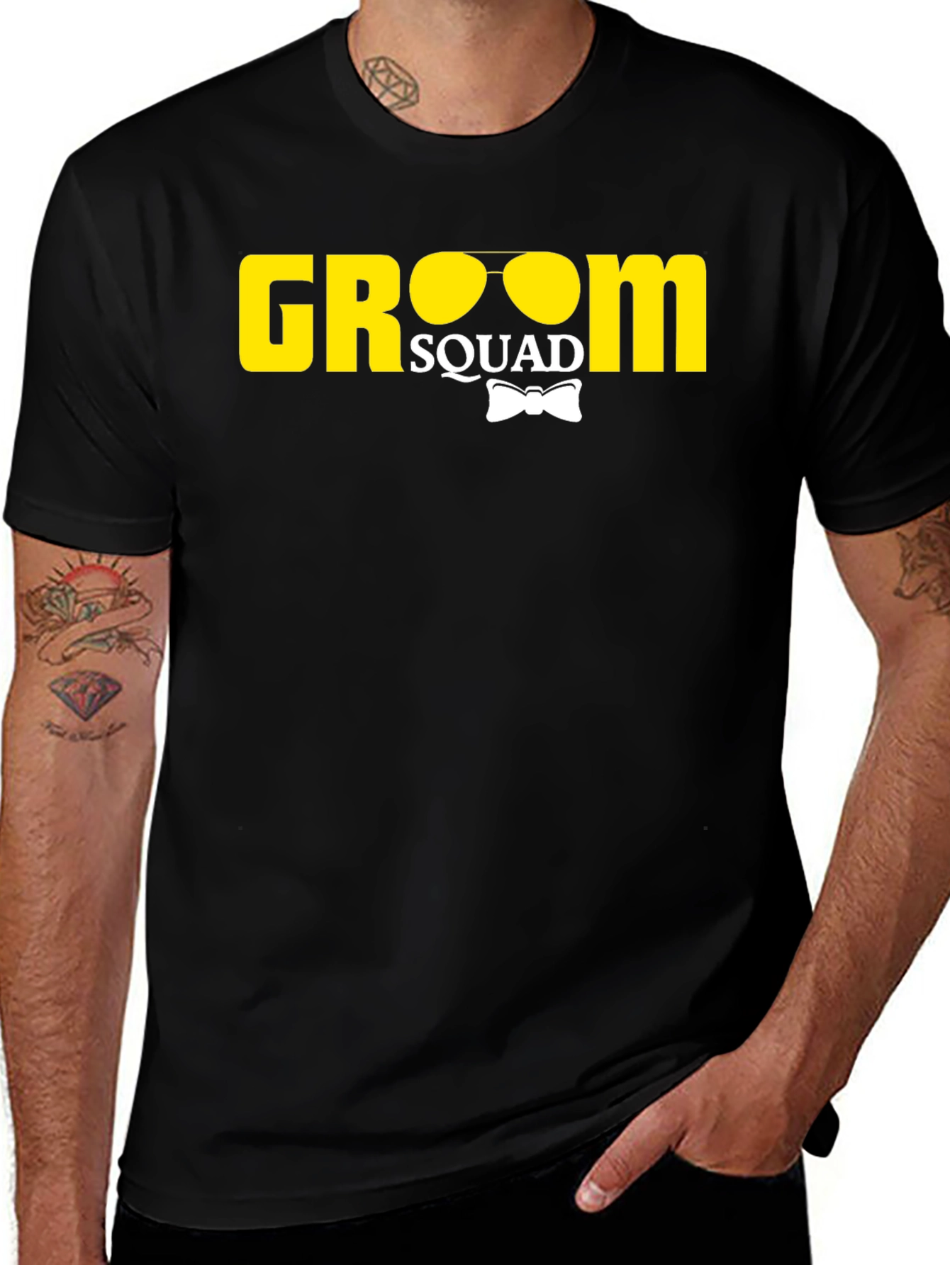 Groom Squad T-Shirt - Black Wedding Party Tee