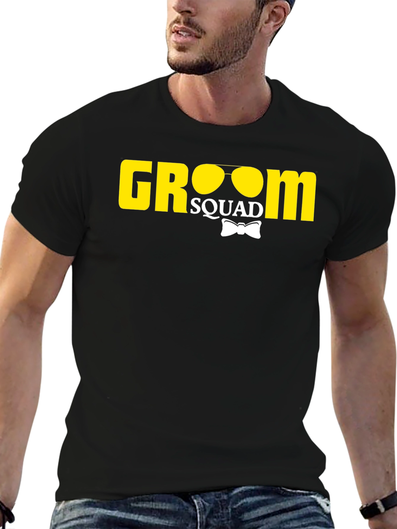 Groom Squad T-Shirt - Black Wedding Party Tee