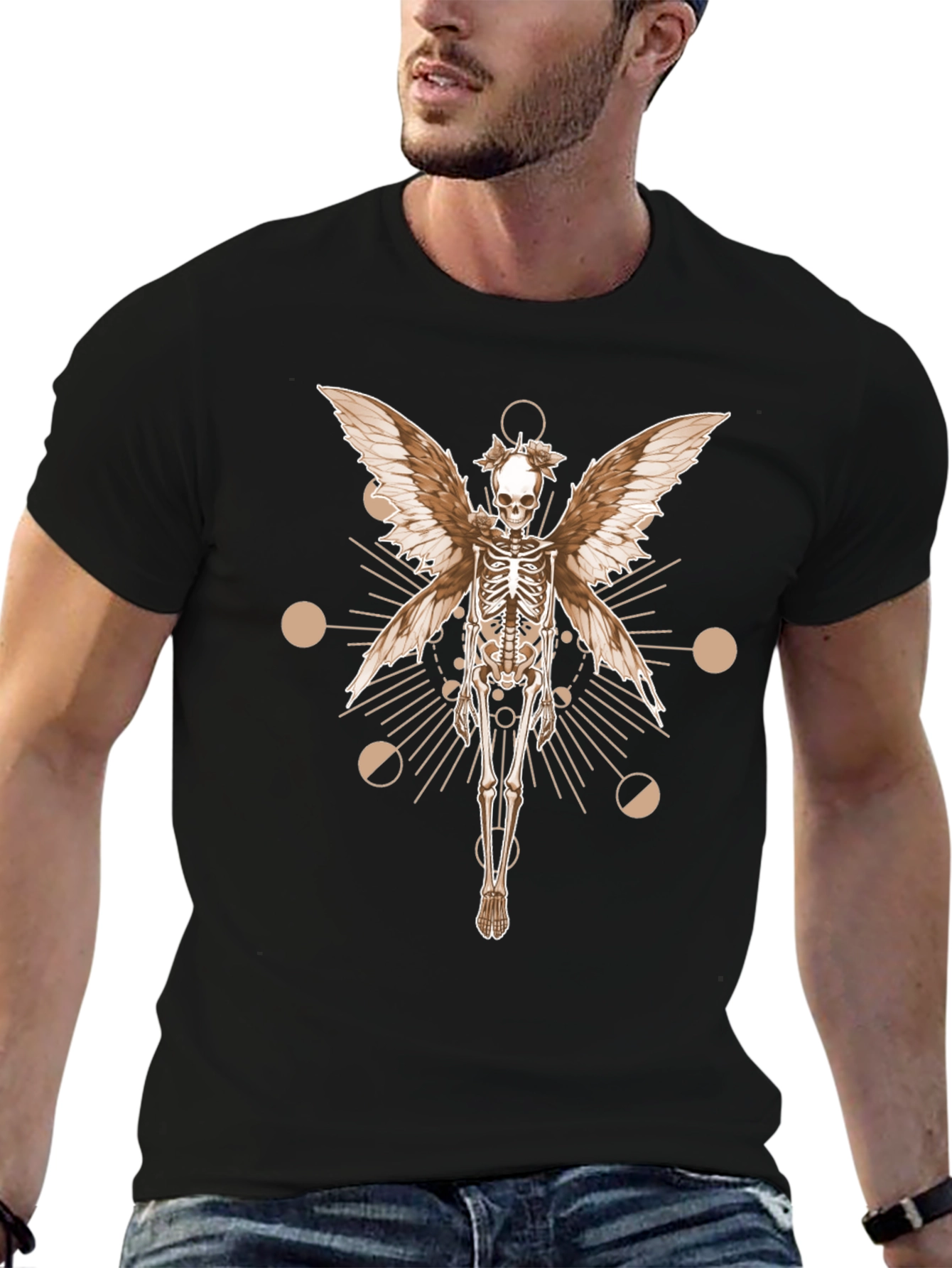 Skeleton Fairy Wings Graphic Tee