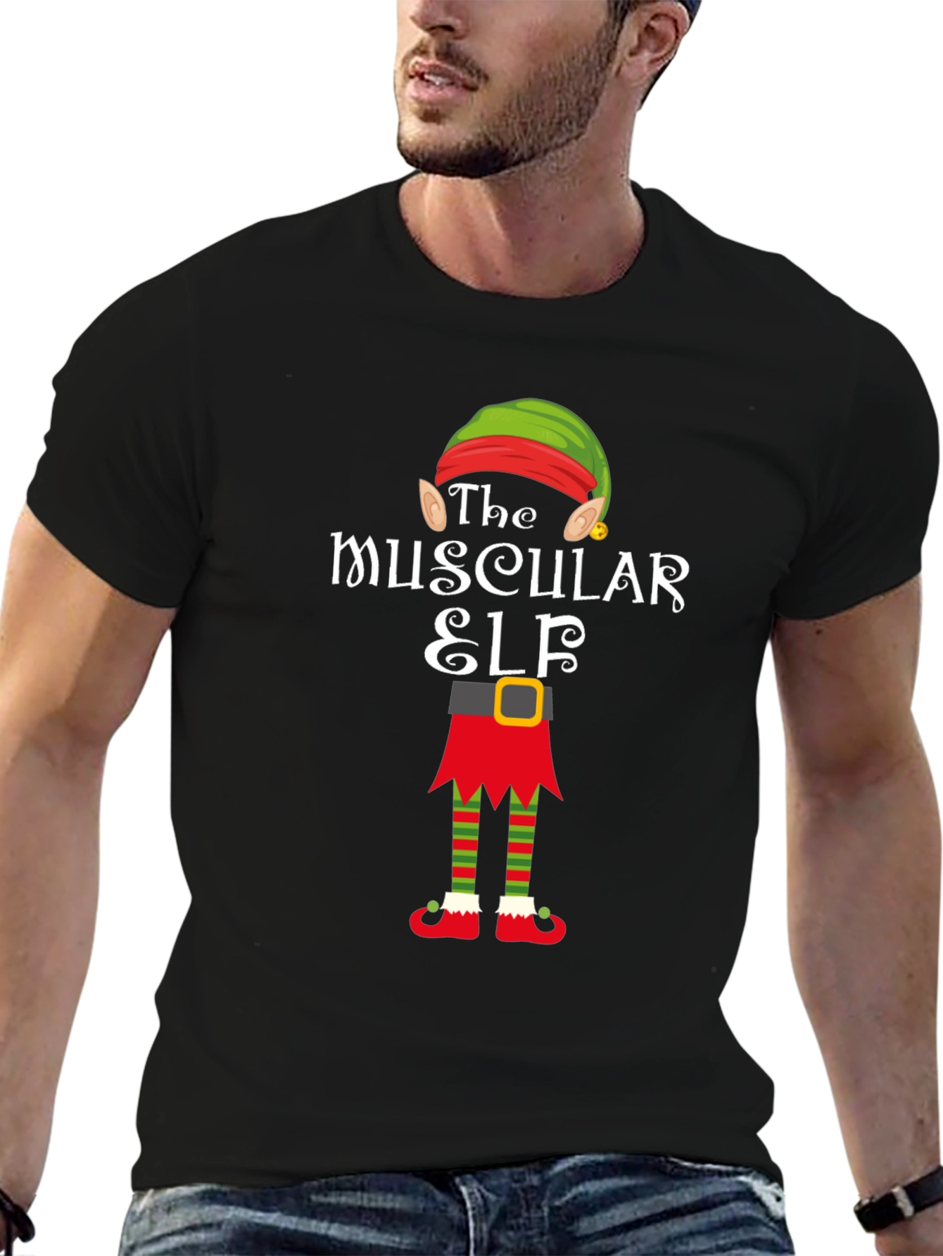 The Muscular Elf Graphic Tee Shirt