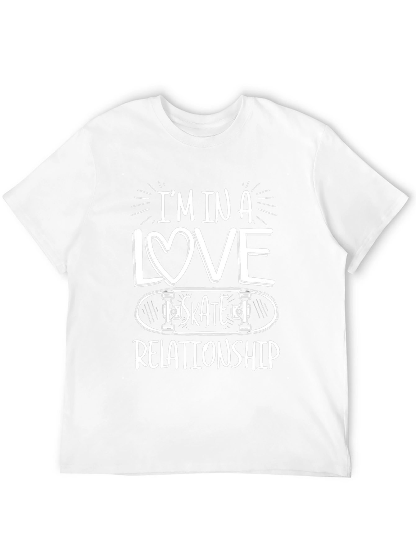 Skateboarding Love T-Shirt - Casual Black Tee