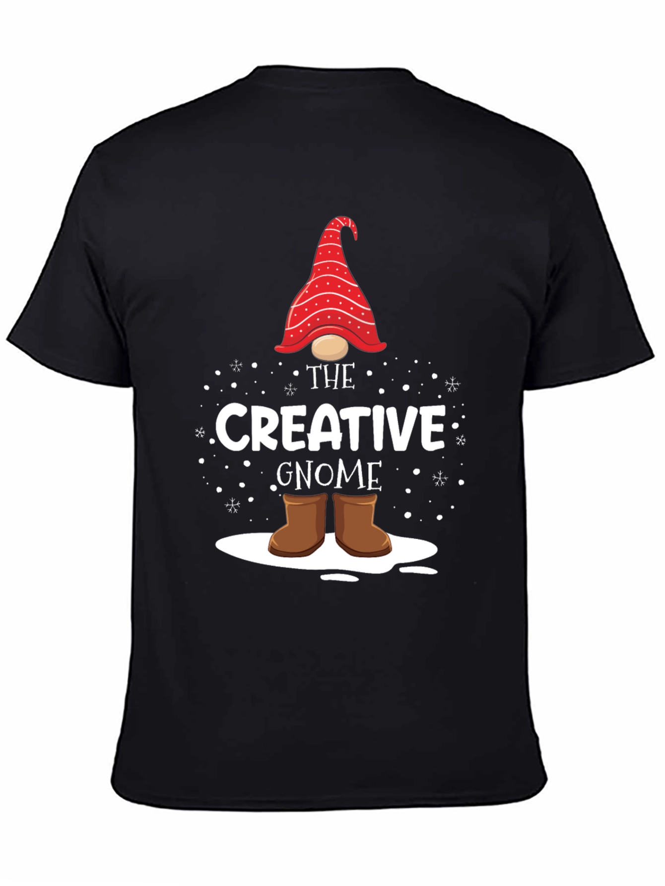 Creative Gnome Black Graphic Tee