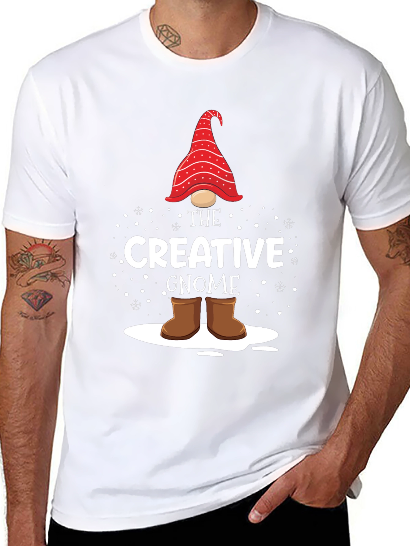 Creative Gnome Black Graphic Tee